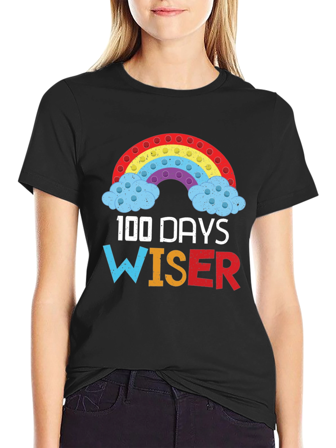 100 Days Wiser Rainbow T-Shirt