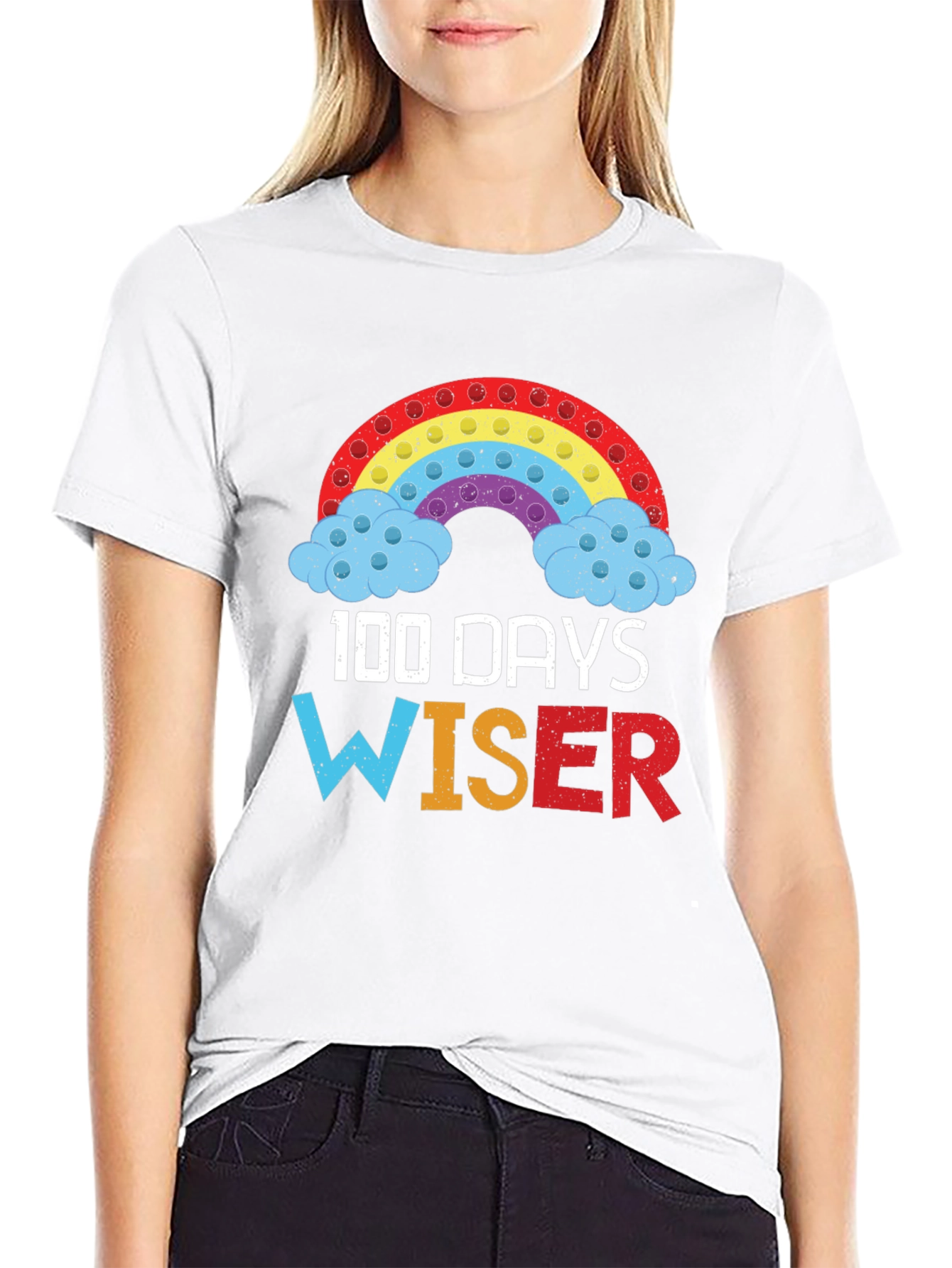 100 Days Wiser Rainbow T-Shirt