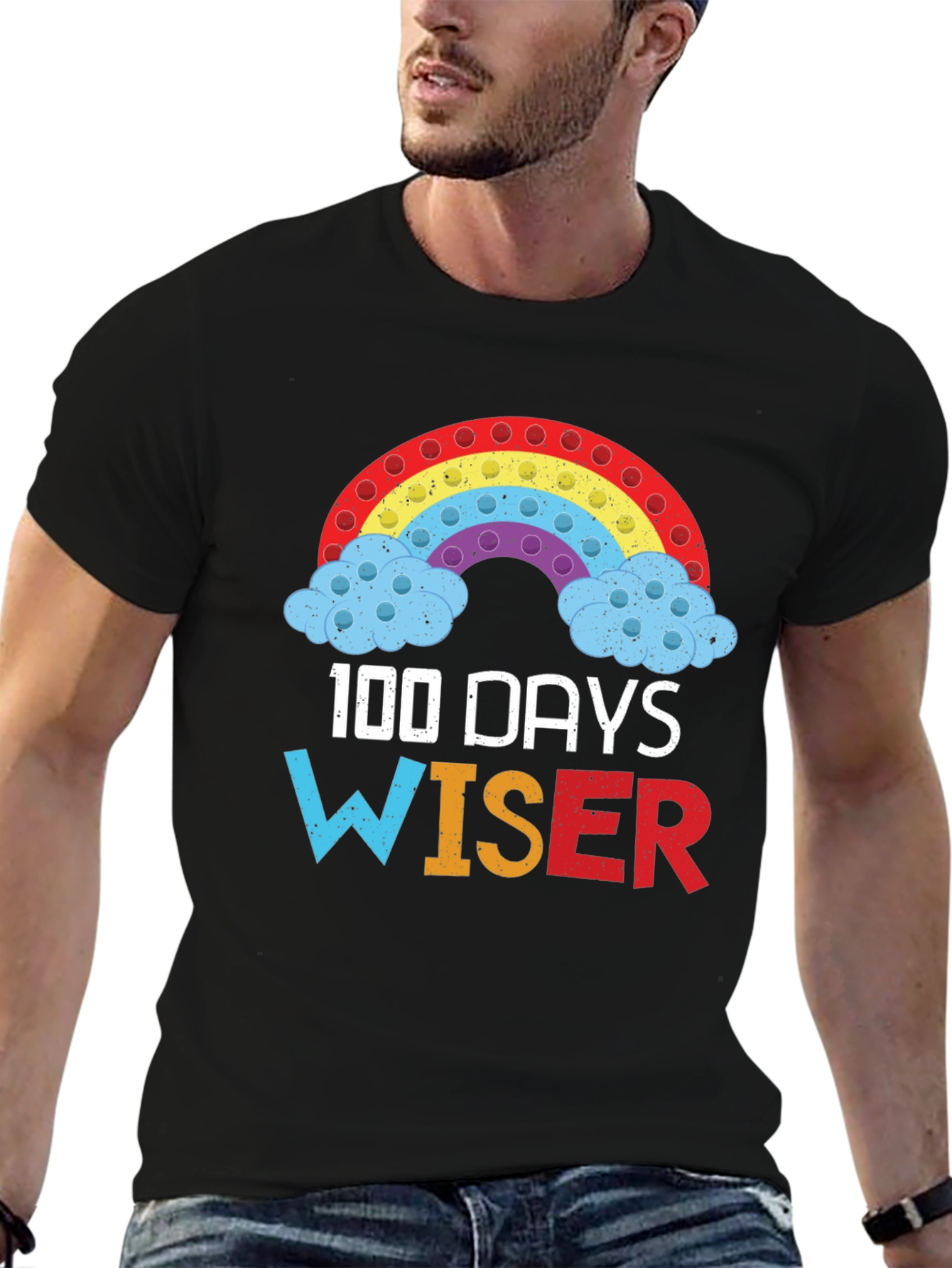 100 Days Wiser Rainbow T-Shirt