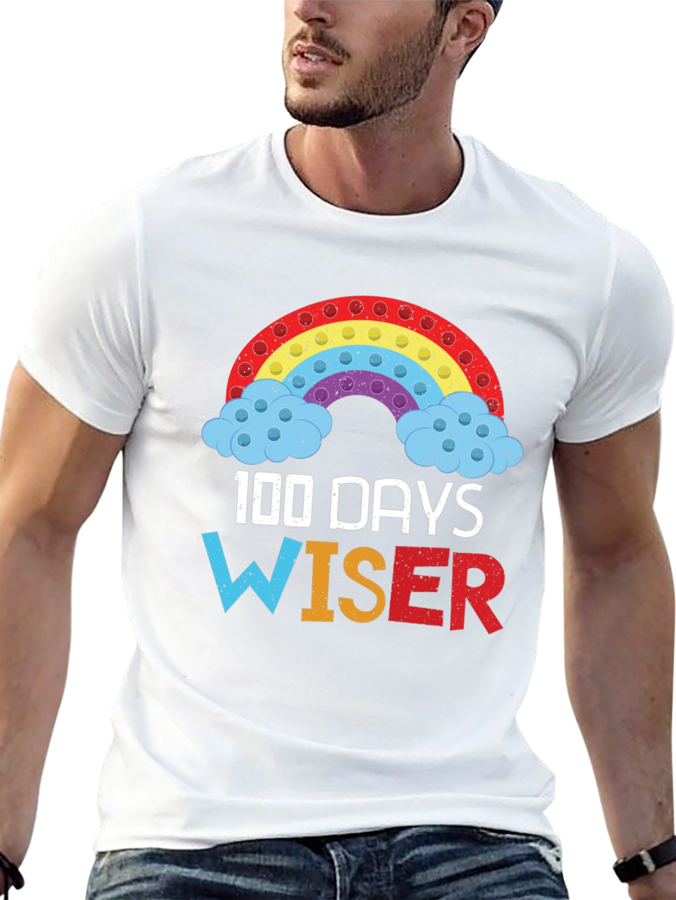 100 Days Wiser Rainbow T-Shirt