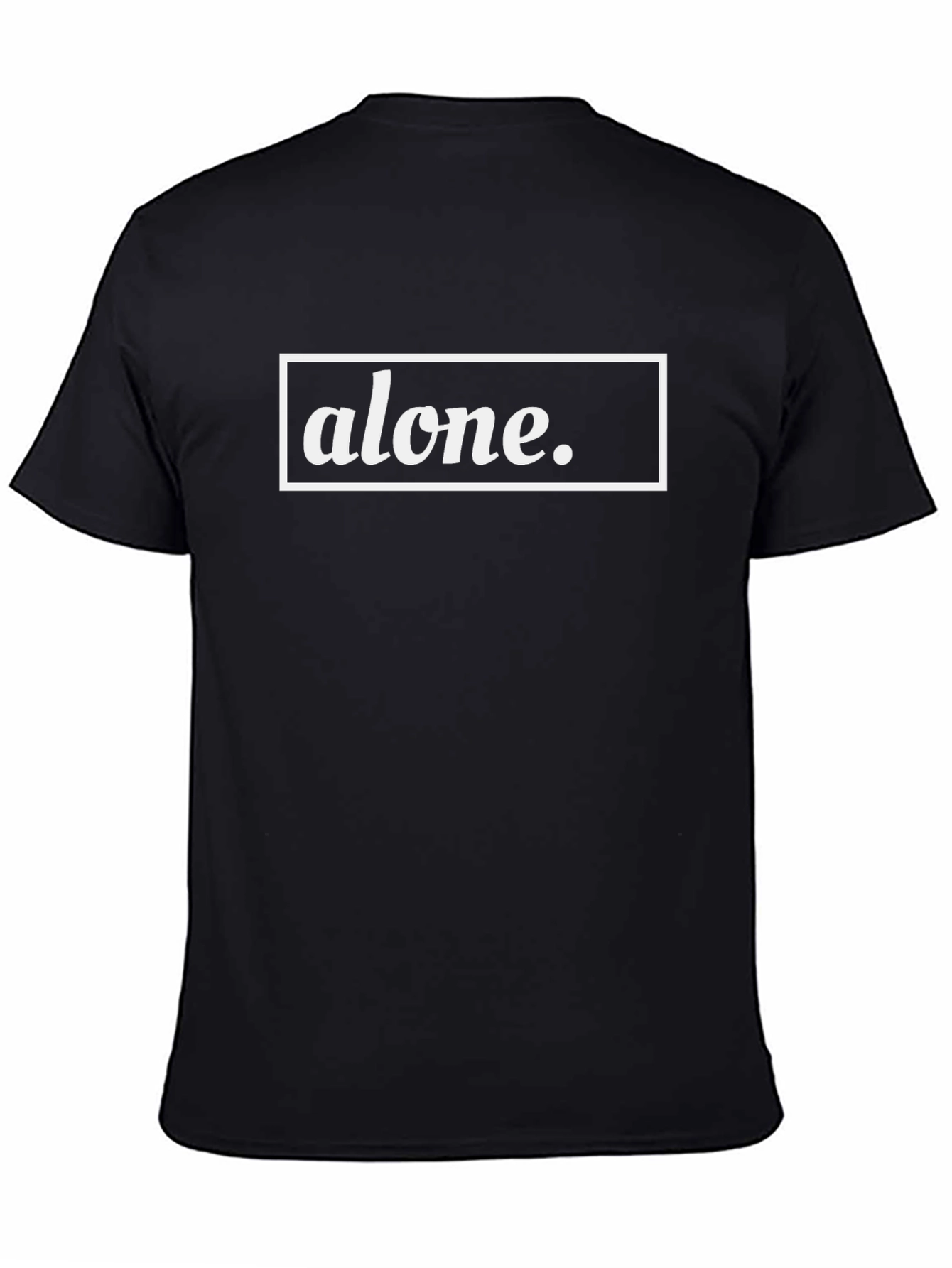 Alone Graphic Tee - Black Casual T-Shirt