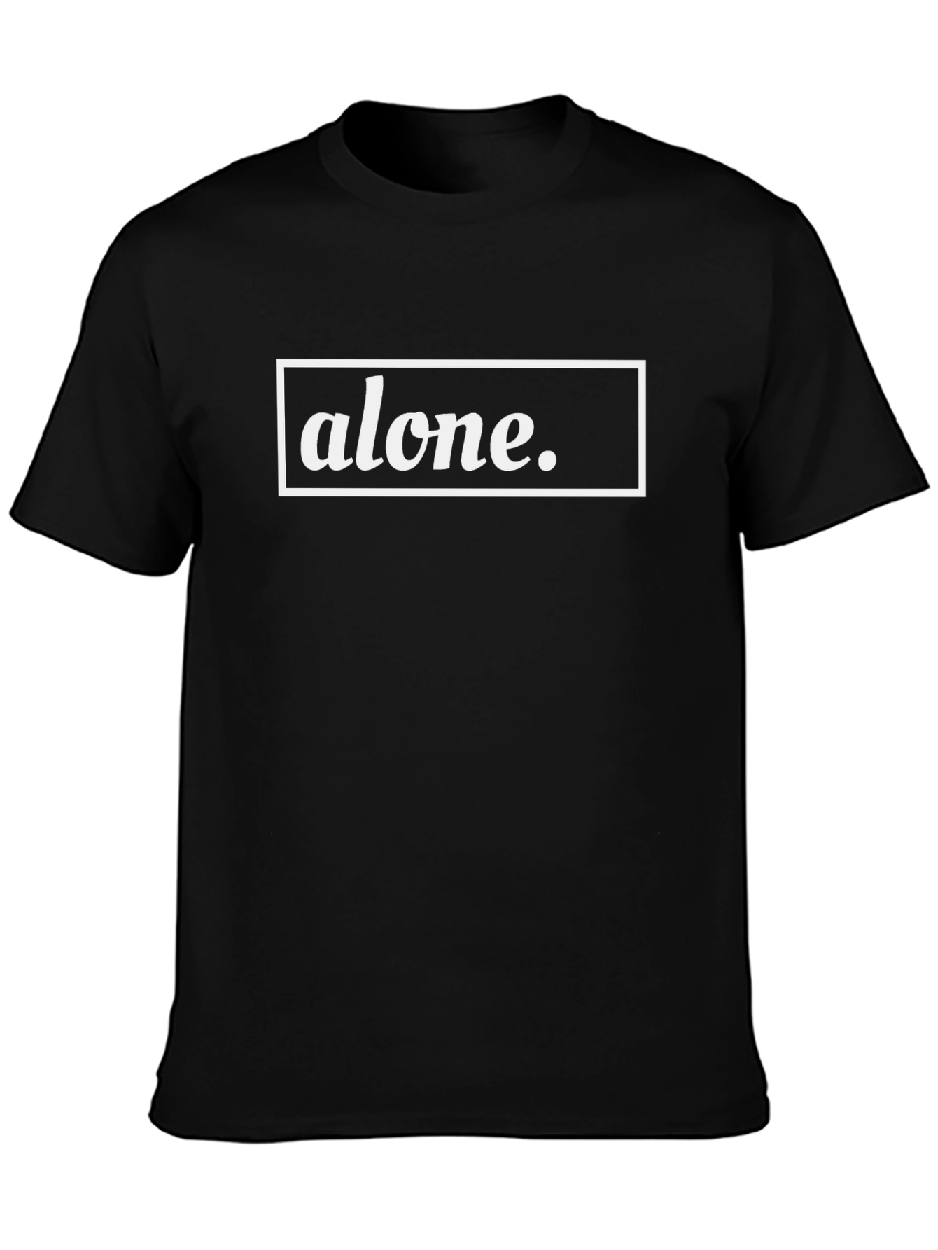Alone Graphic Tee - Black Casual T-Shirt