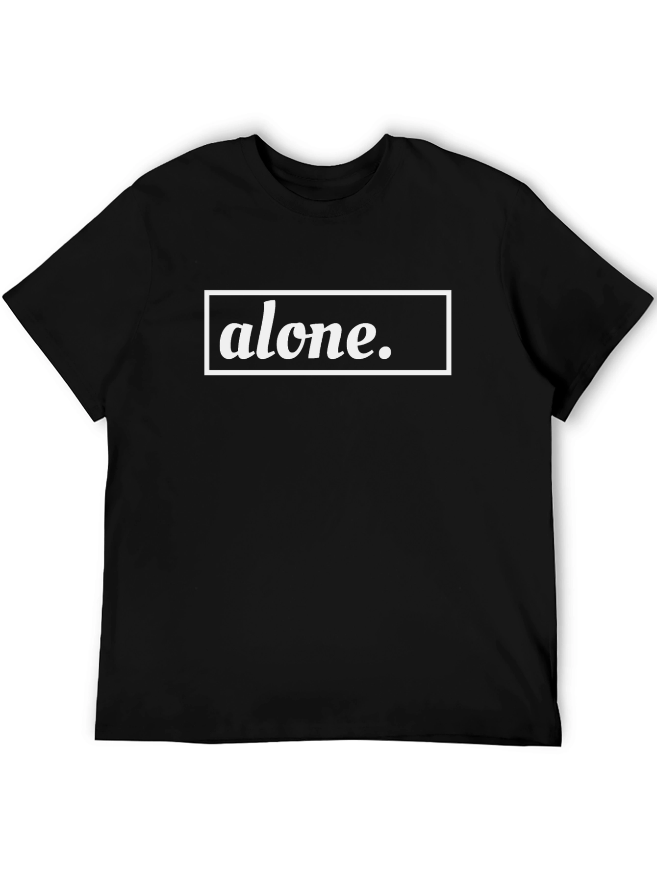 Alone Graphic Tee - Black Casual T-Shirt