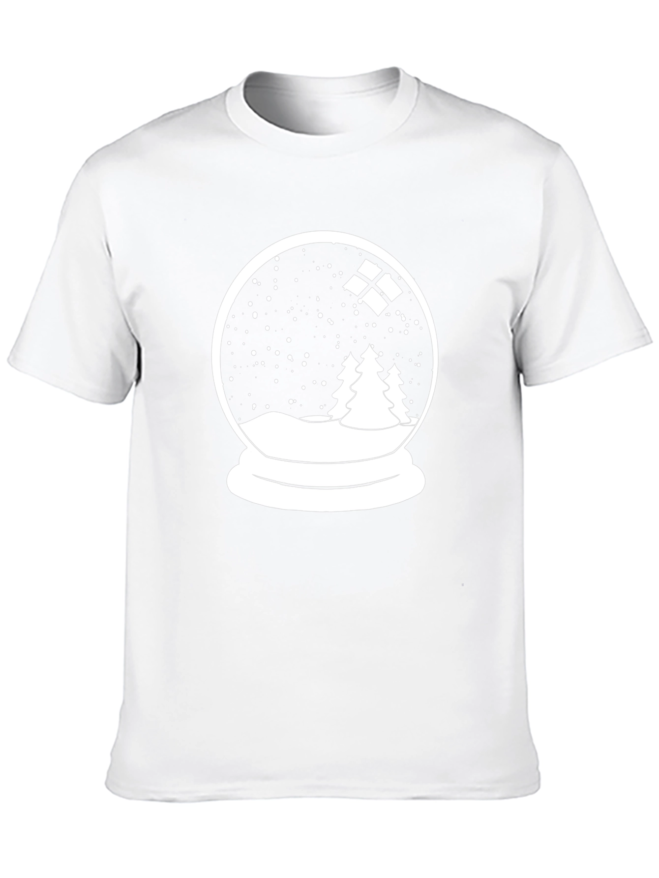 Winter Snow Globe Graphic T-Shirt - Black