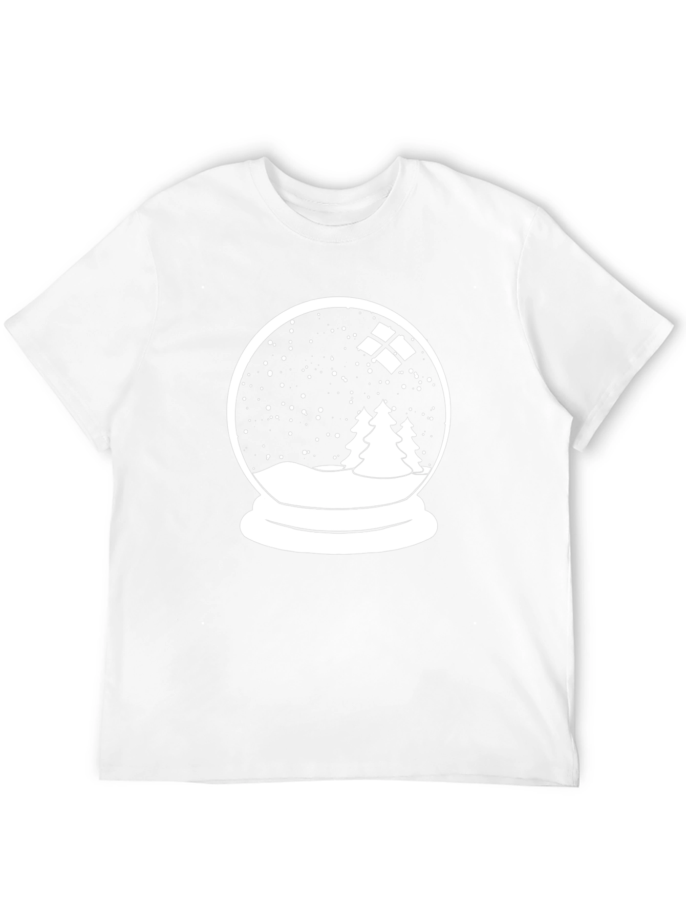 Winter Snow Globe Graphic T-Shirt - Black