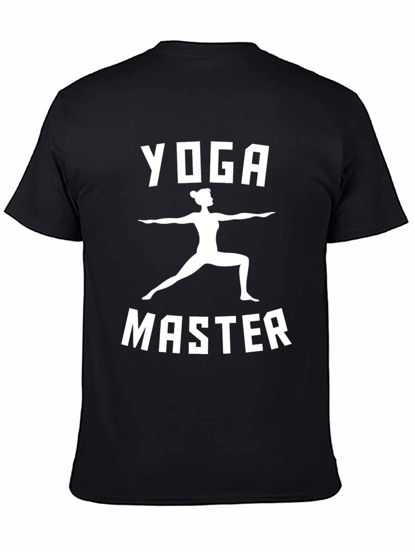 Yoga Master Graphic Tee - Black Cotton Shirt