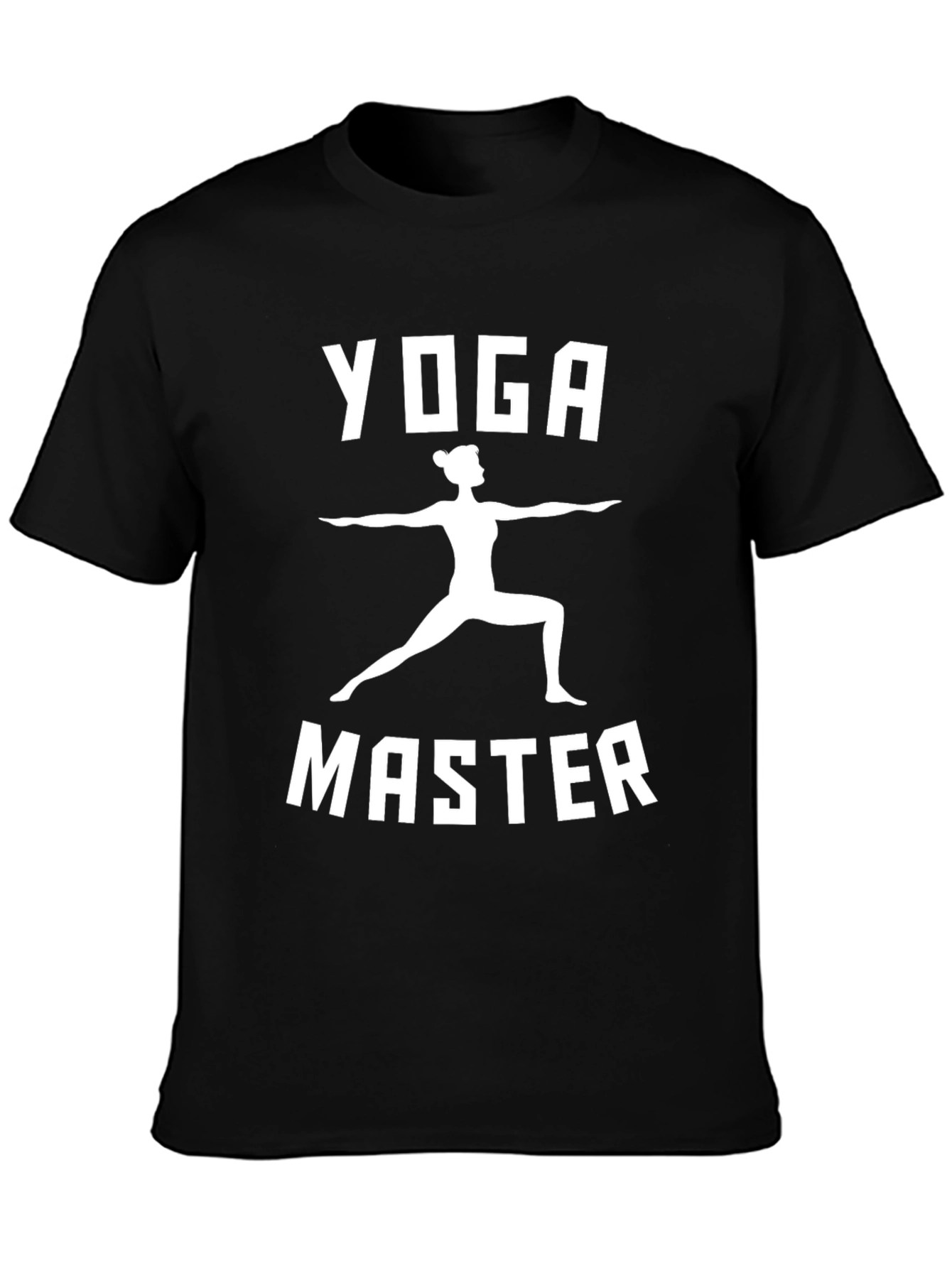 Yoga Master Graphic Tee - Black Cotton Shirt