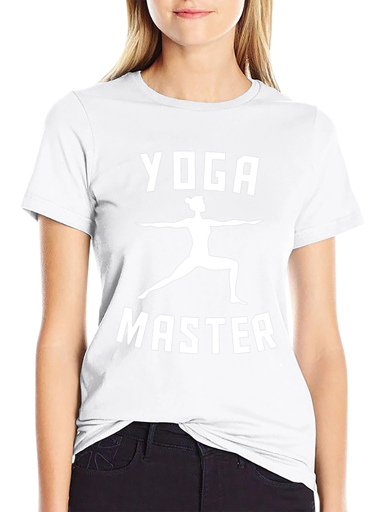 Yoga Master Graphic Tee - Black Cotton Shirt
