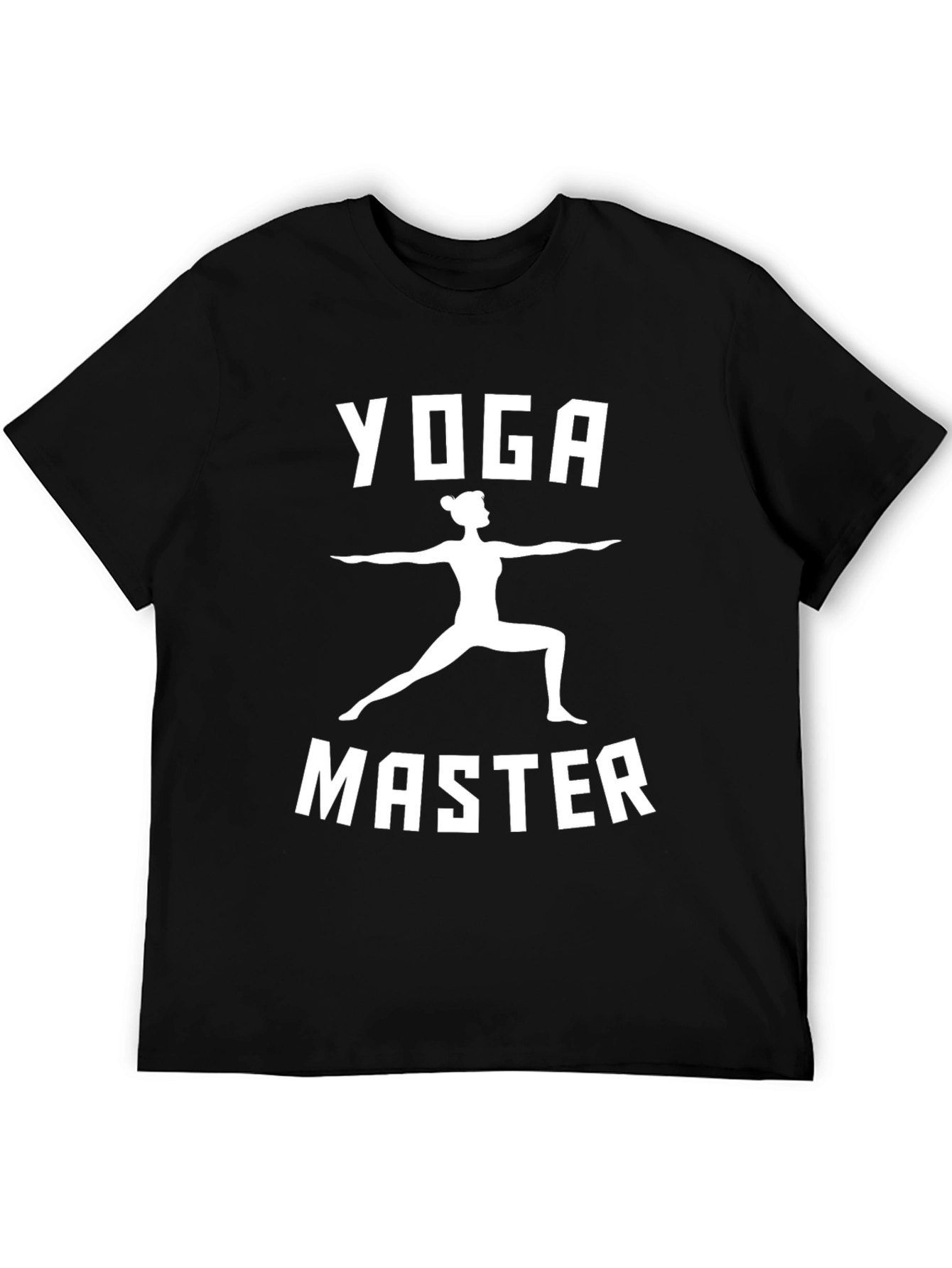 Yoga Master Graphic Tee - Black Cotton Shirt