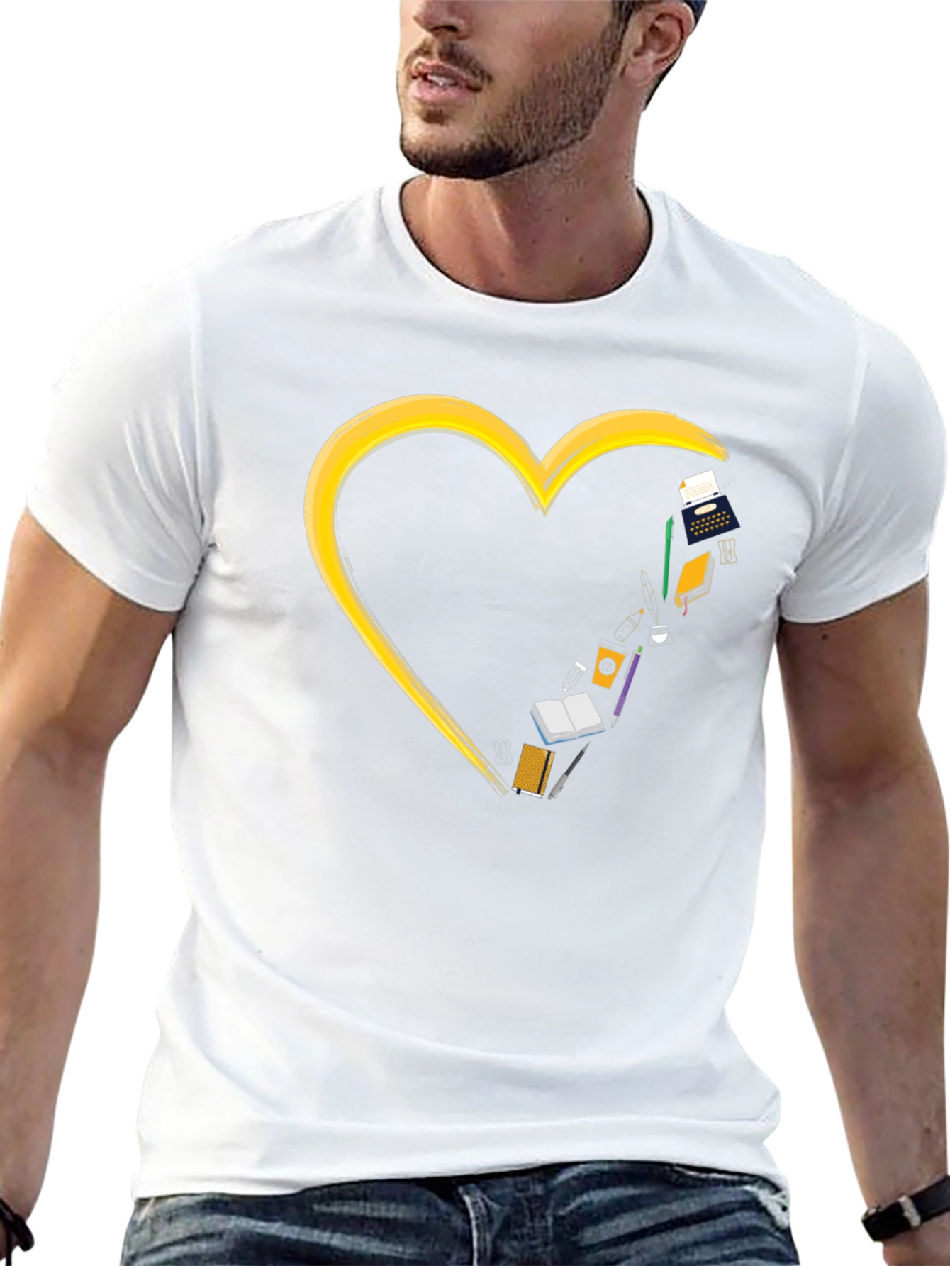 Writers Heart T-Shirt - Black Graphic Tee