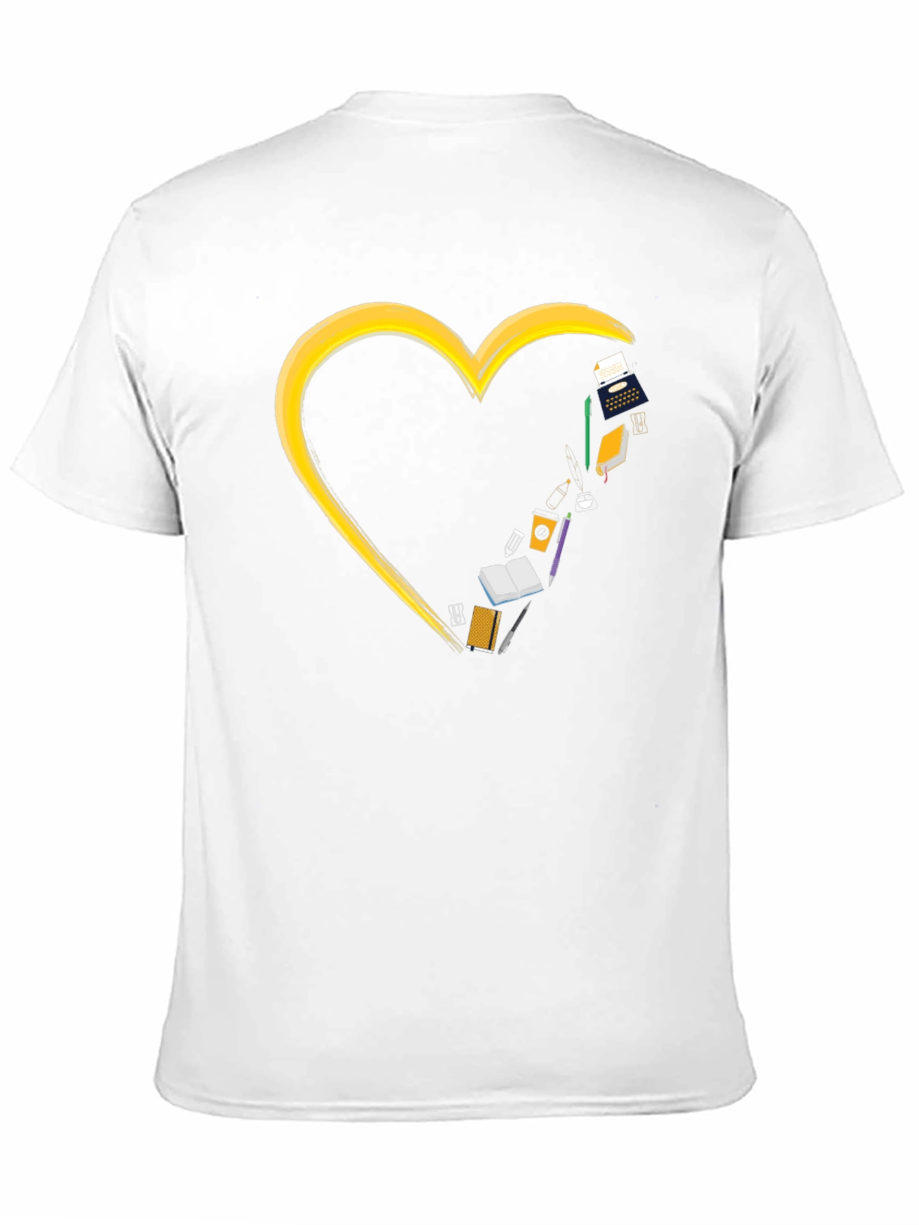 Writers Heart T-Shirt - Black Graphic Tee