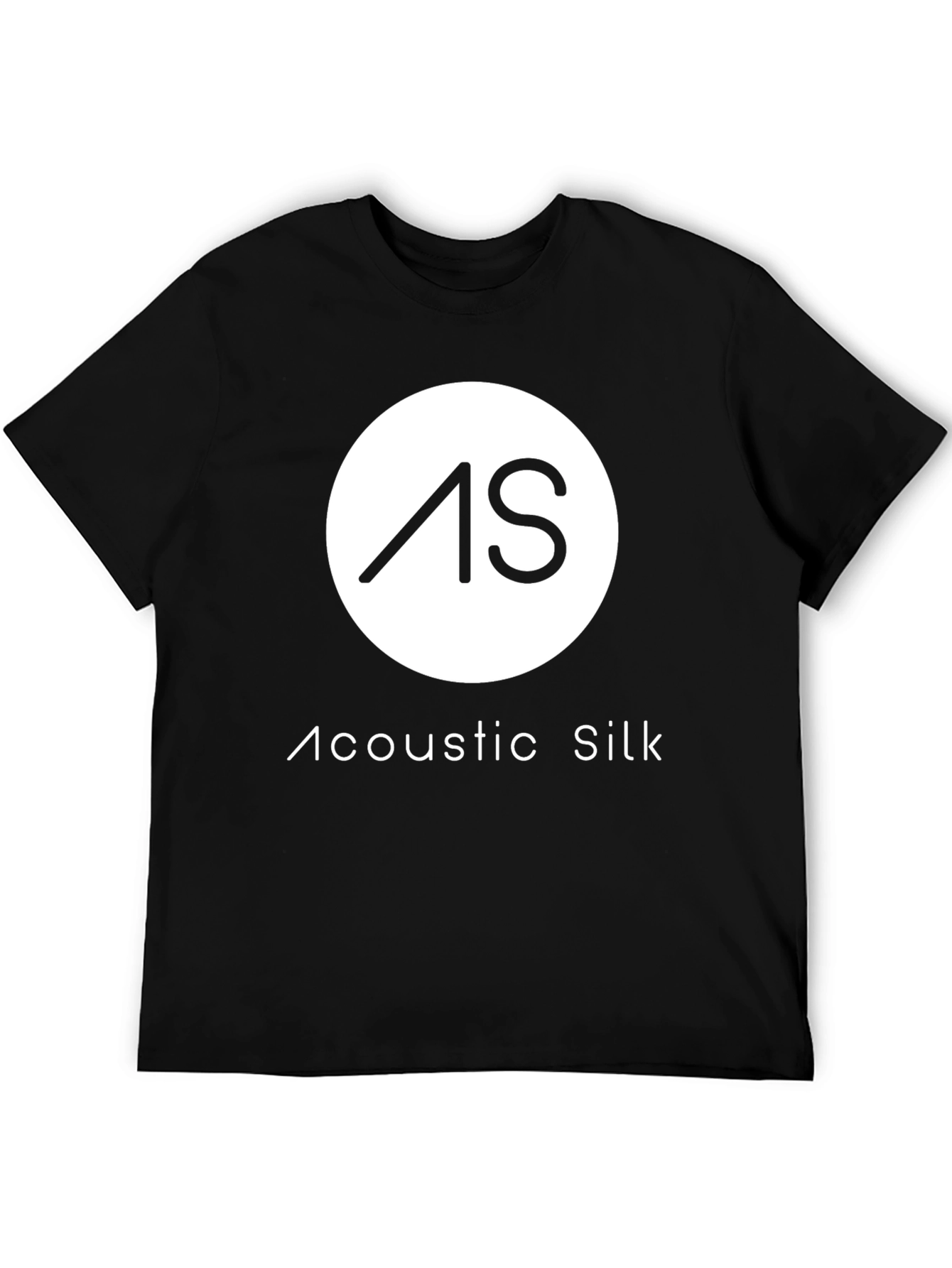 Acoustic Silk Black T-Shirt - Modern Design