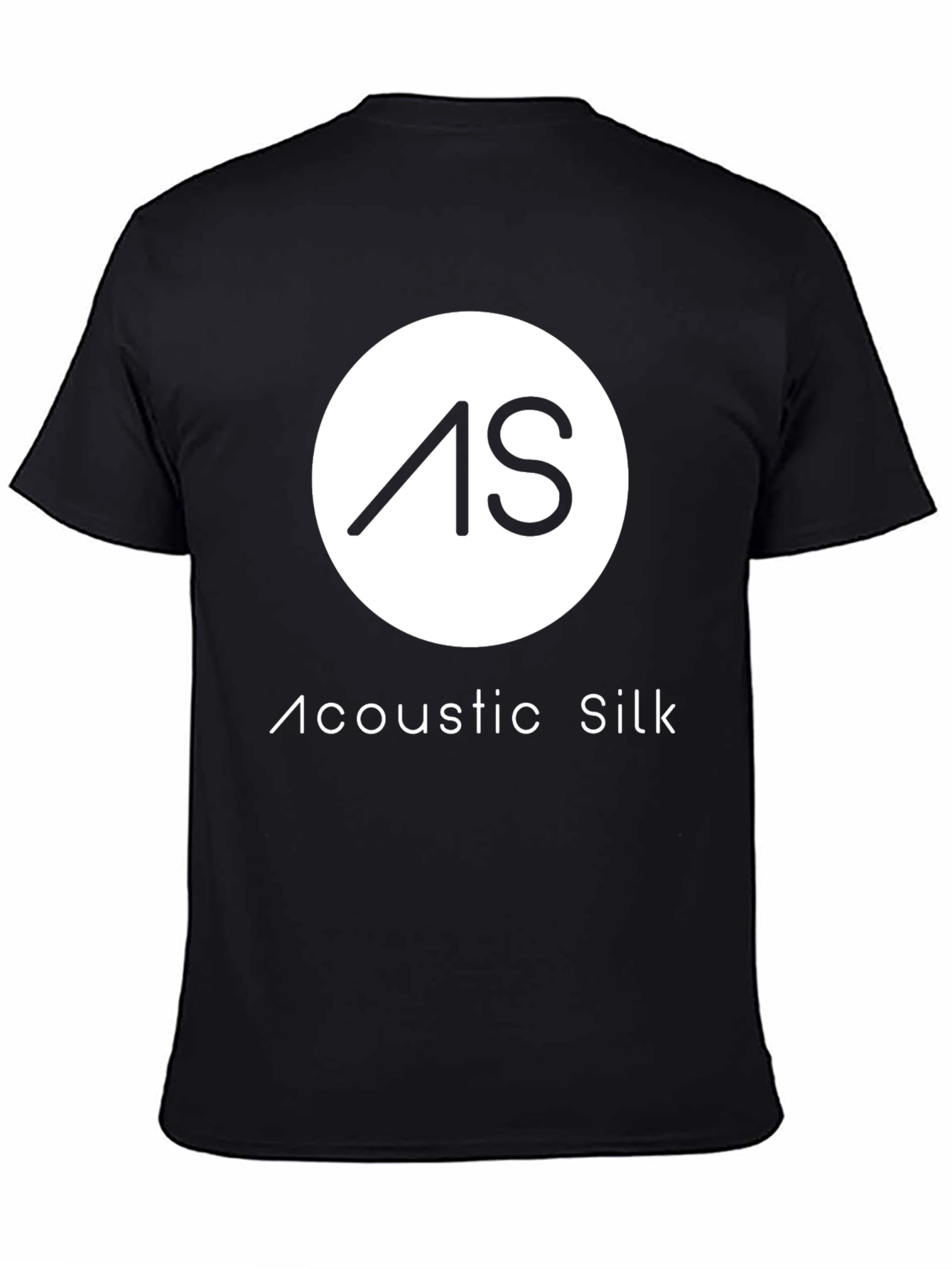 Acoustic Silk Black T-Shirt - Modern Design