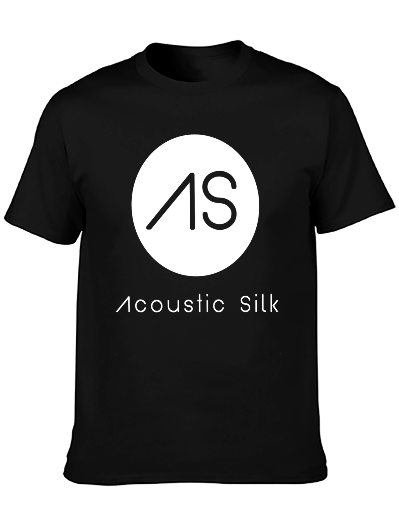Acoustic Silk Black T-Shirt - Modern Design