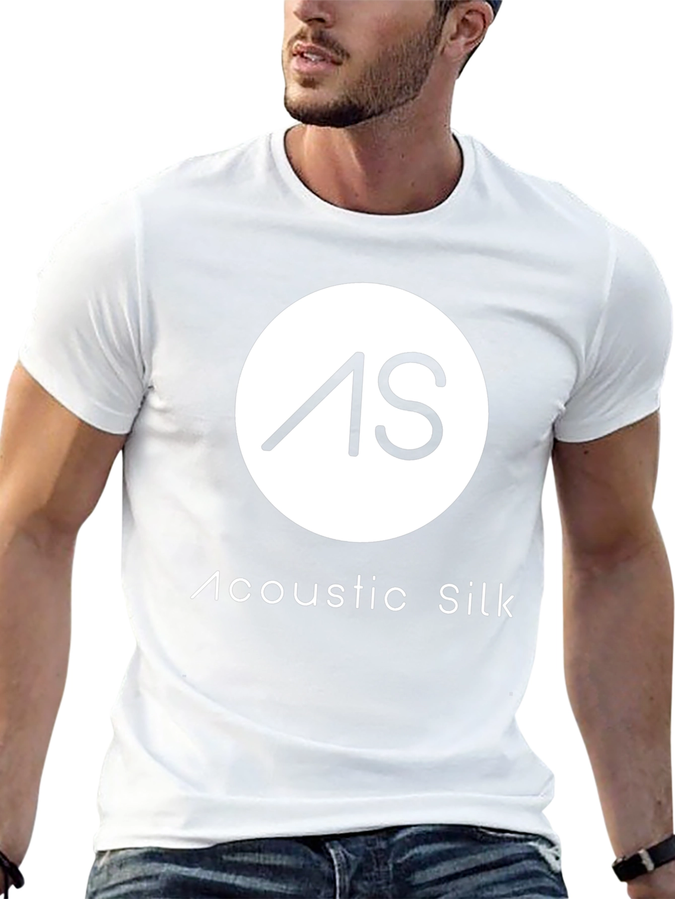 Acoustic Silk Black T-Shirt - Modern Design