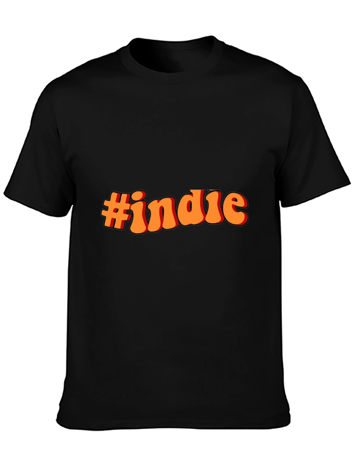 #indie Black T-Shirt - Retro Style