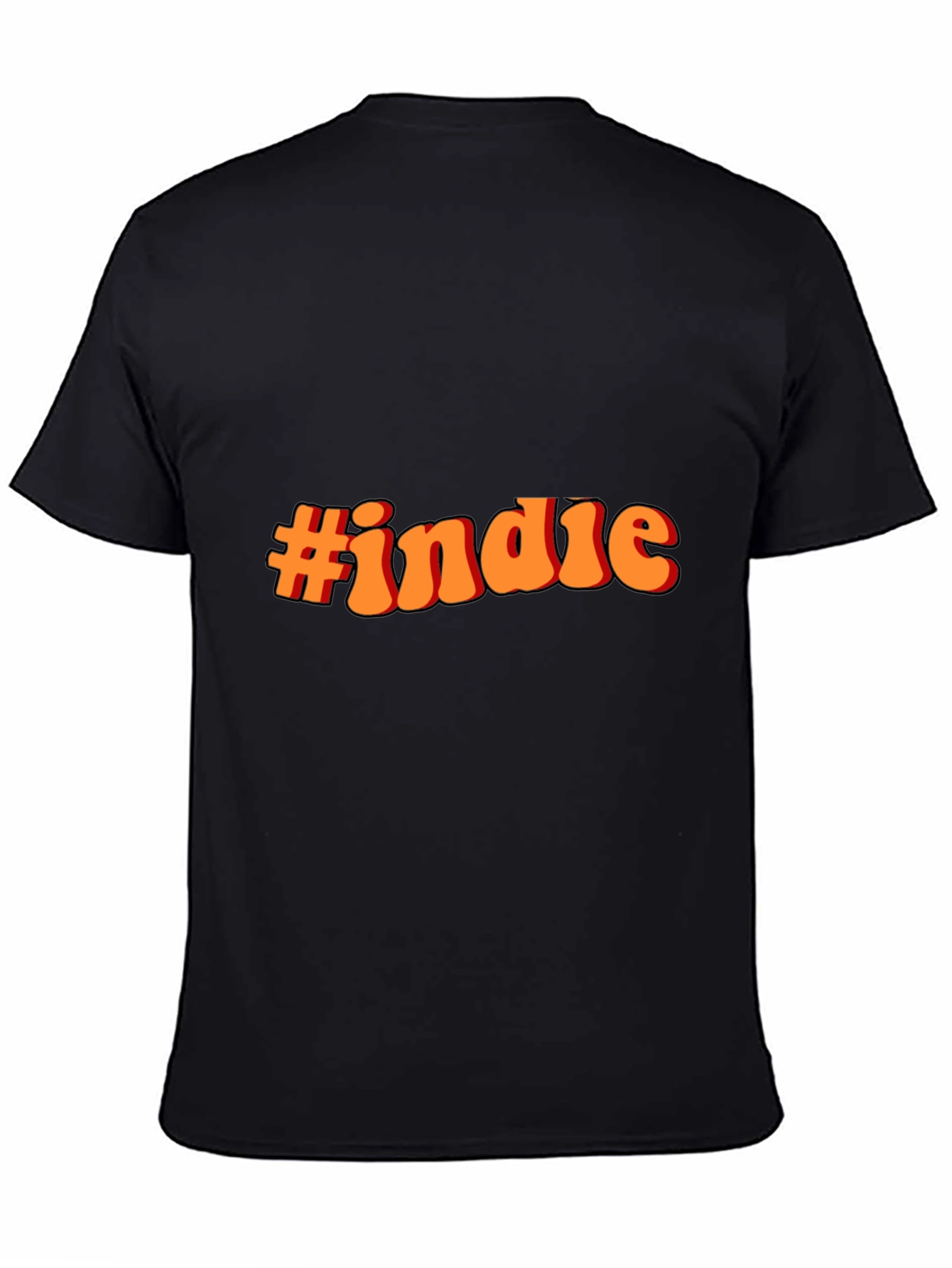 #indie Black T-Shirt - Retro Style