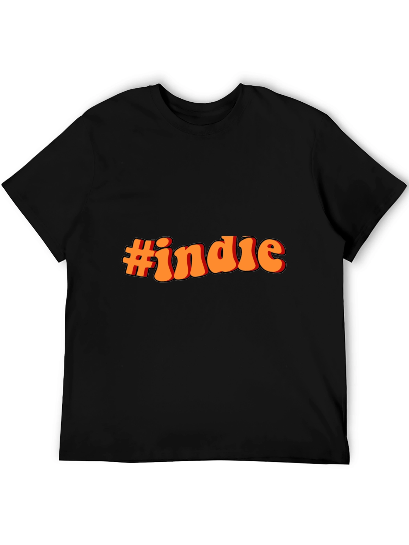 #indie Black T-Shirt - Retro Style