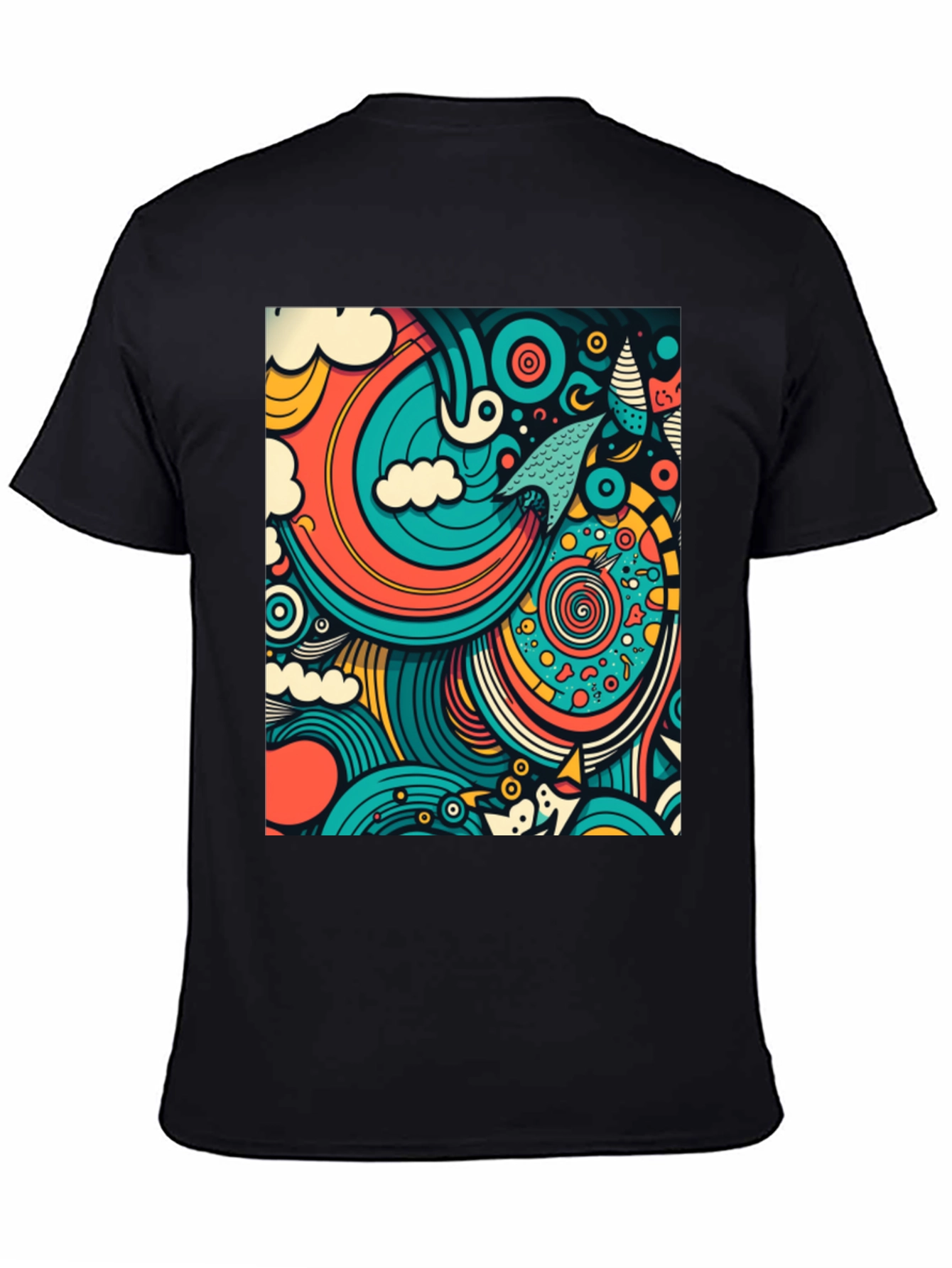 Abstract Art Graphic Tee - Modern Design Comfort