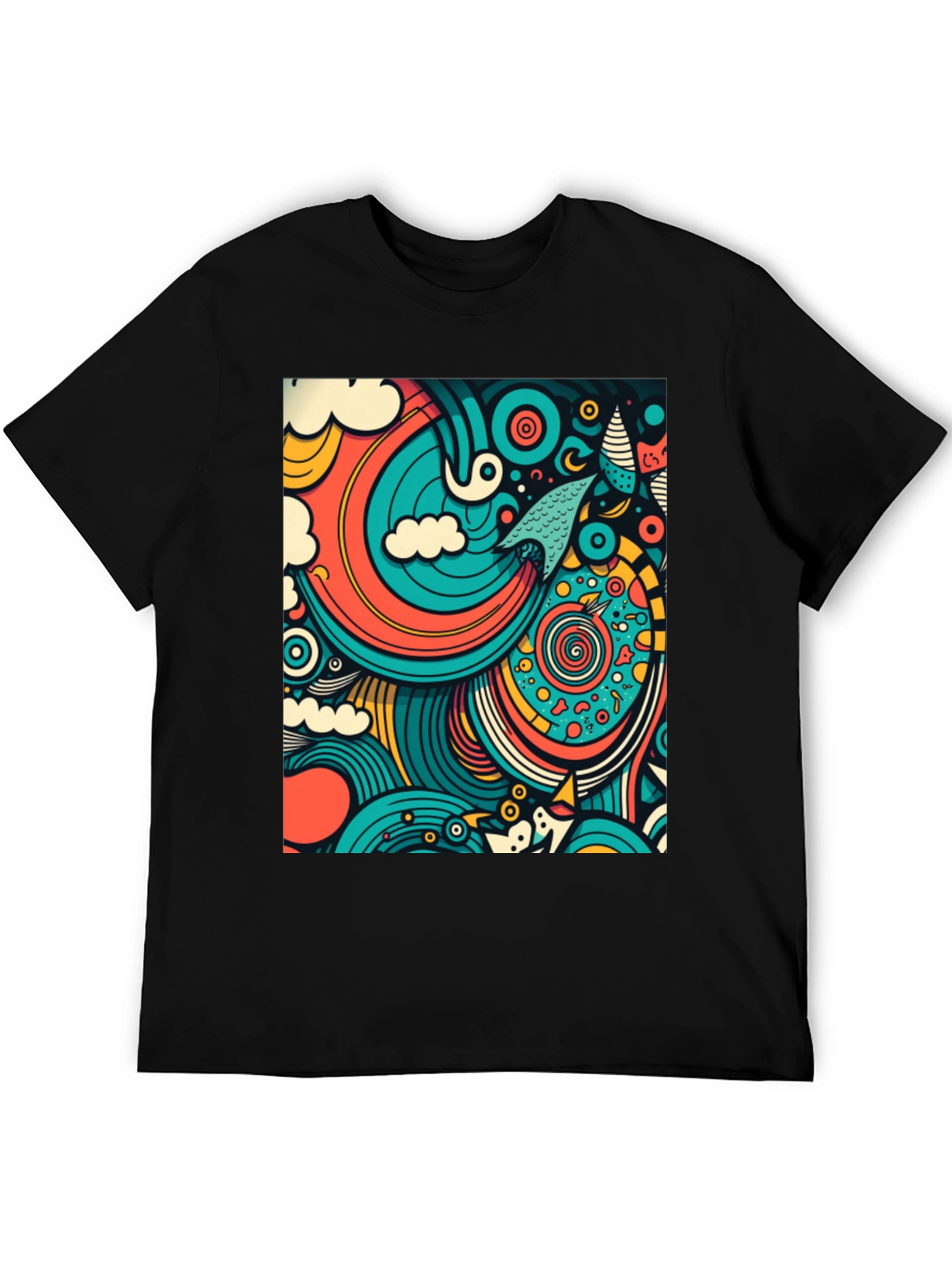 Abstract Art Graphic Tee - Modern Design Comfort