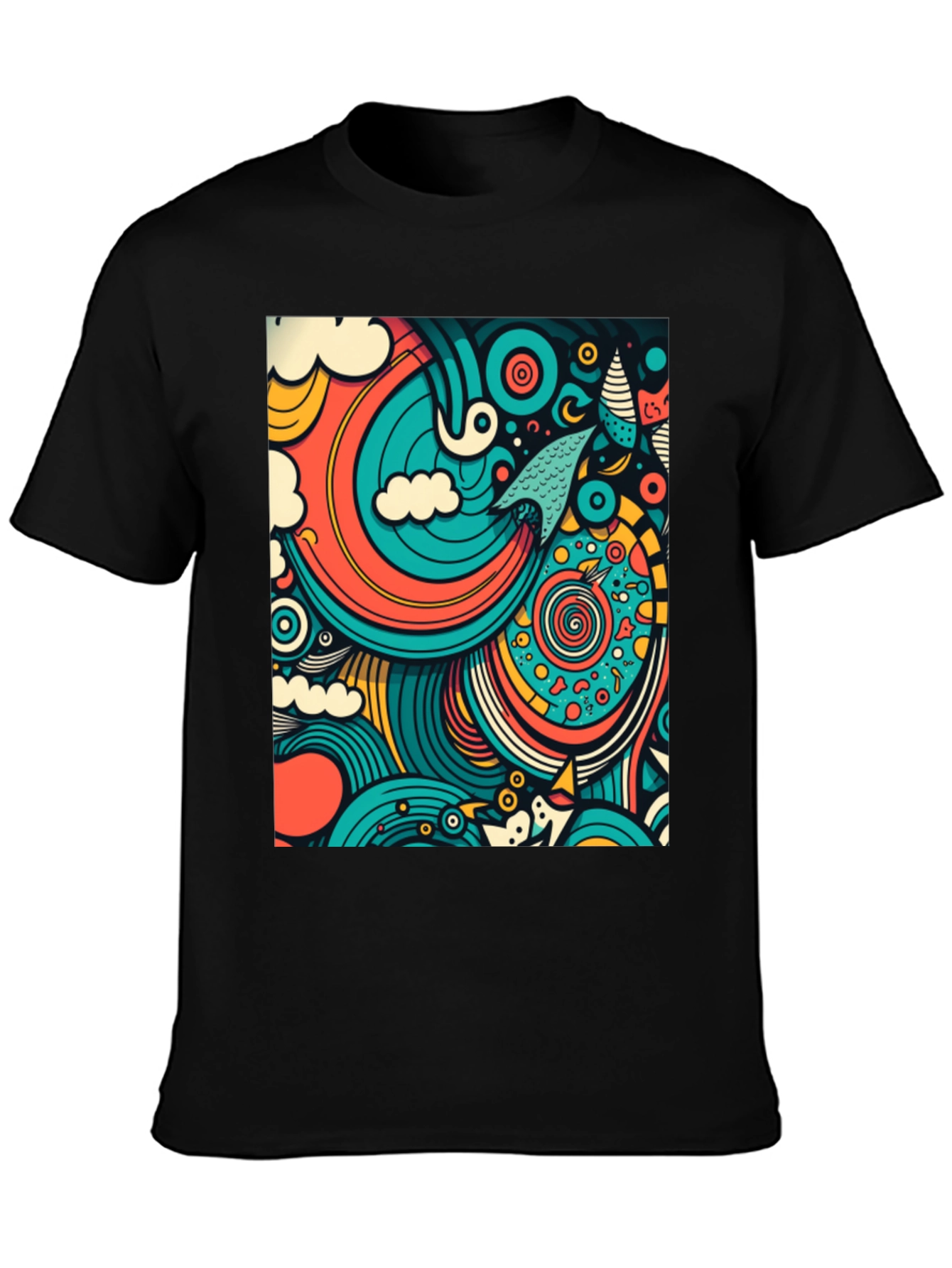 Abstract Art Graphic Tee - Modern Design Comfort