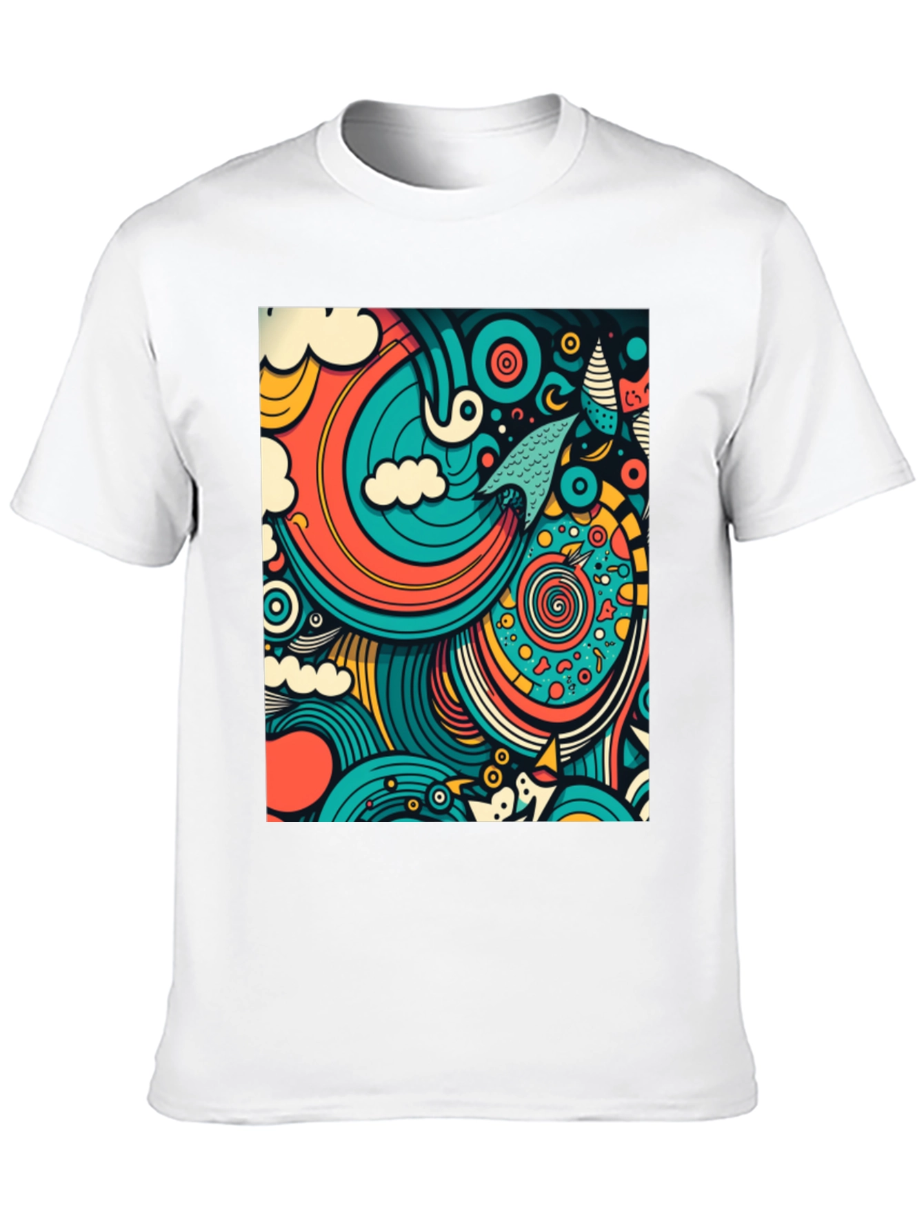 Abstract Art Graphic Tee - Modern Design Comfort