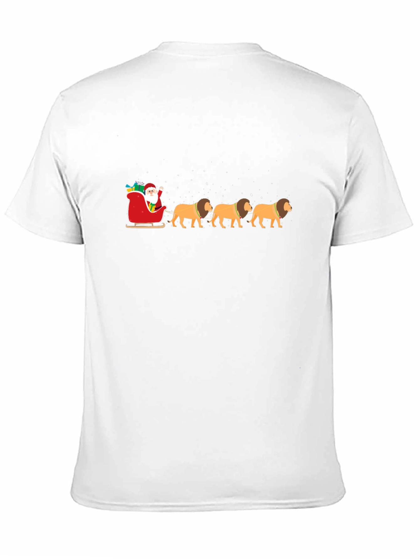 Santa Lion Sleigh Ride T-Shirt