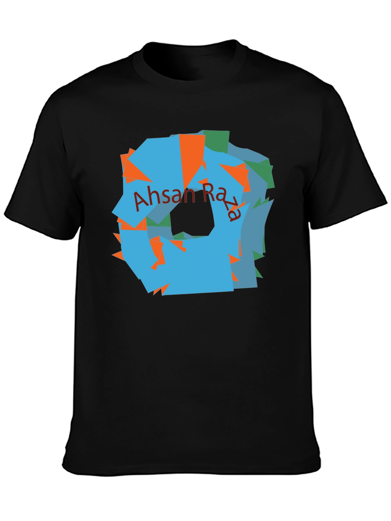 Abstract Art Black T-Shirt | Ahsan Raza Design