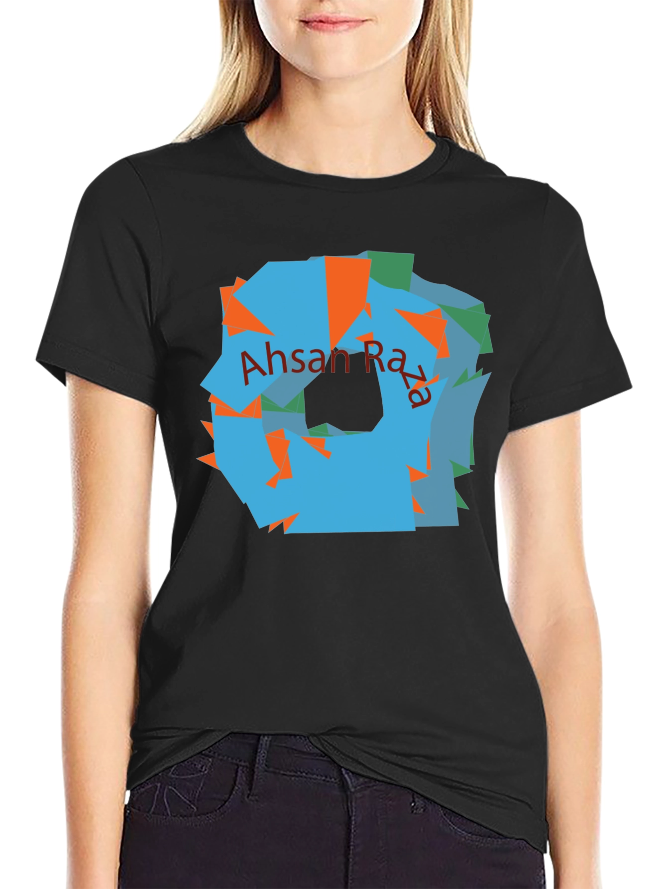 Abstract Art Black T-Shirt | Ahsan Raza Design