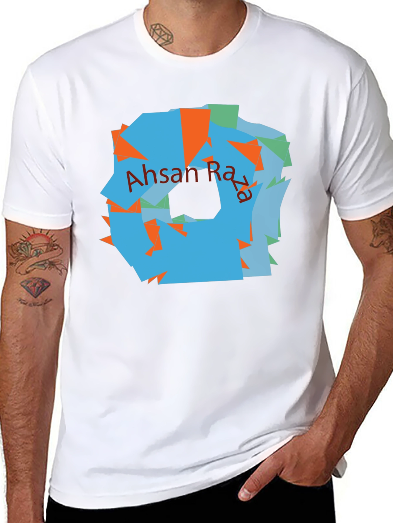 Abstract Art Black T-Shirt | Ahsan Raza Design