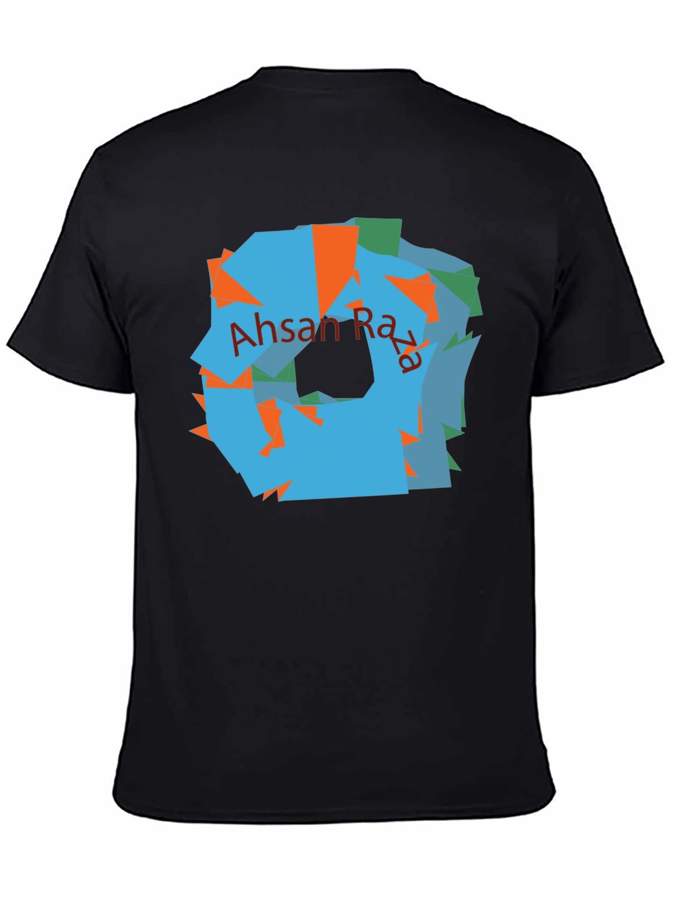 Abstract Art Black T-Shirt | Ahsan Raza Design
