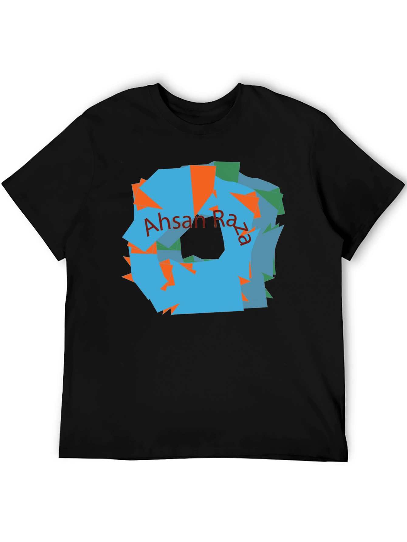 Abstract Art Black T-Shirt | Ahsan Raza Design