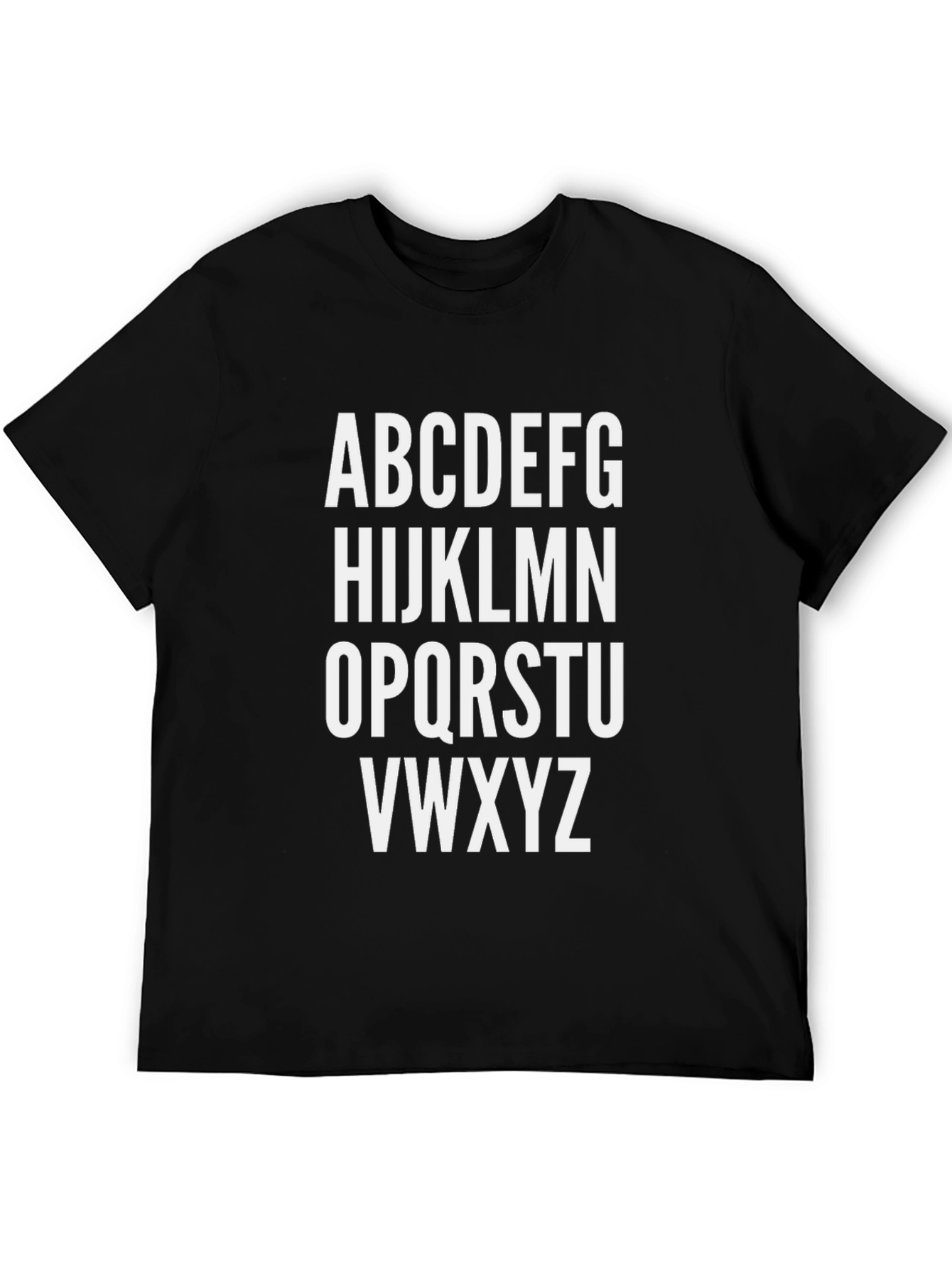 Alphabet Letter Print Crew Neck T-Shirt