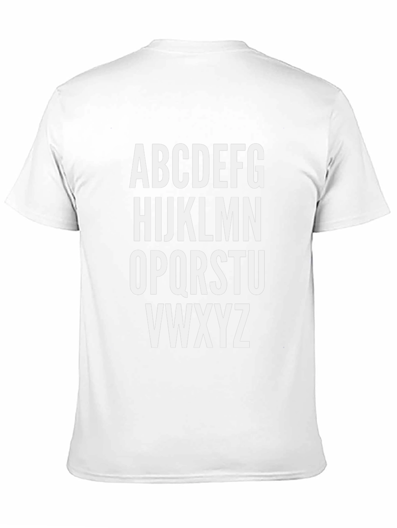 Alphabet Letter Print Crew Neck T-Shirt