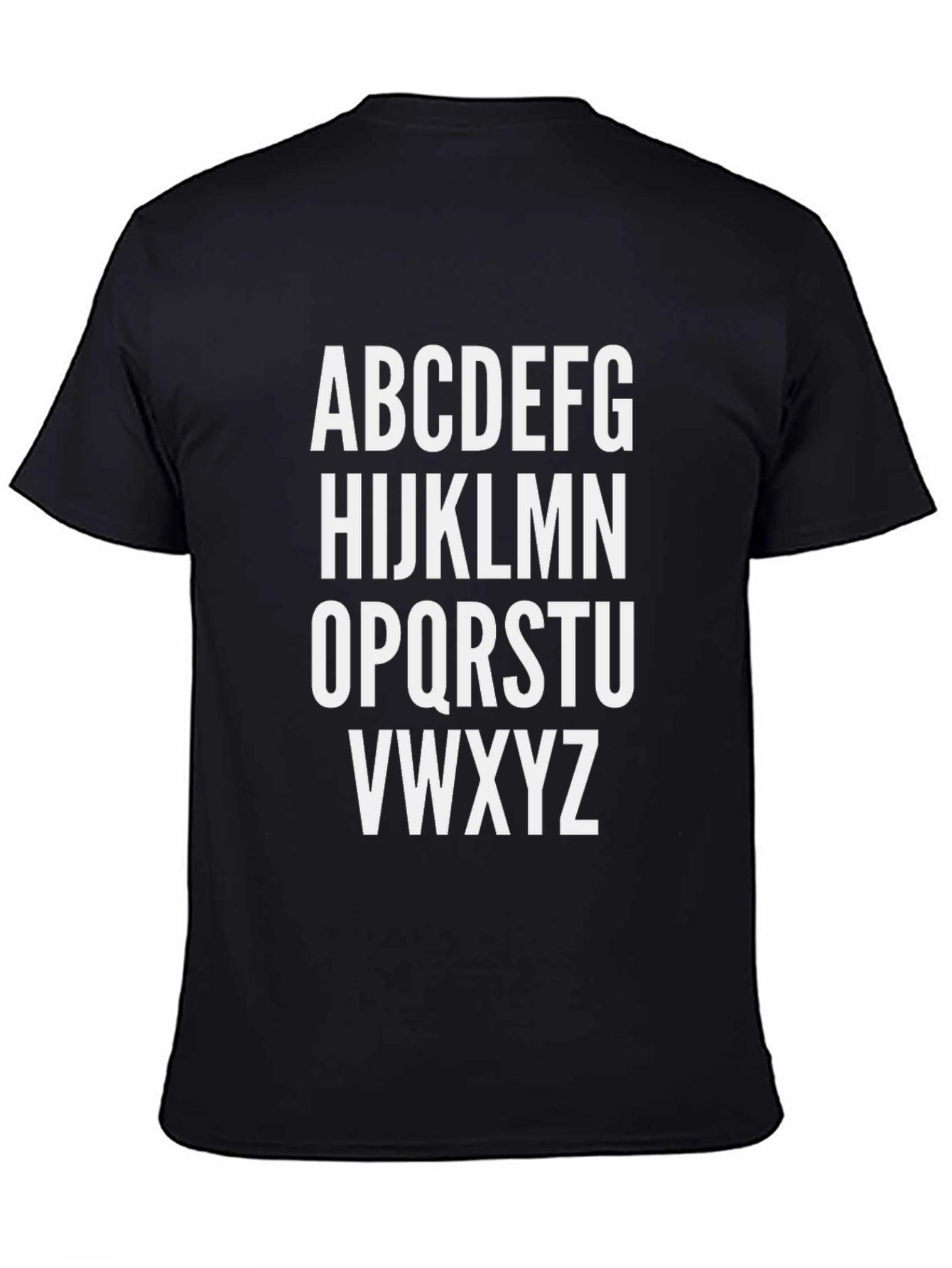 Alphabet Letter Print Crew Neck T-Shirt