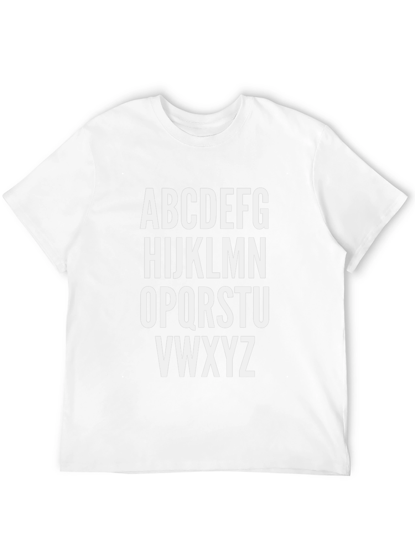 Alphabet Letter Print Crew Neck T-Shirt