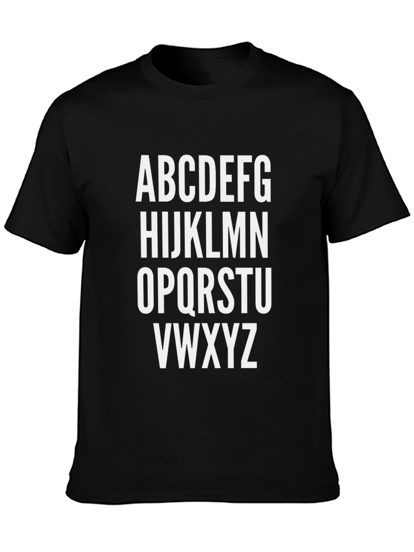 Alphabet Letter Print Crew Neck T-Shirt