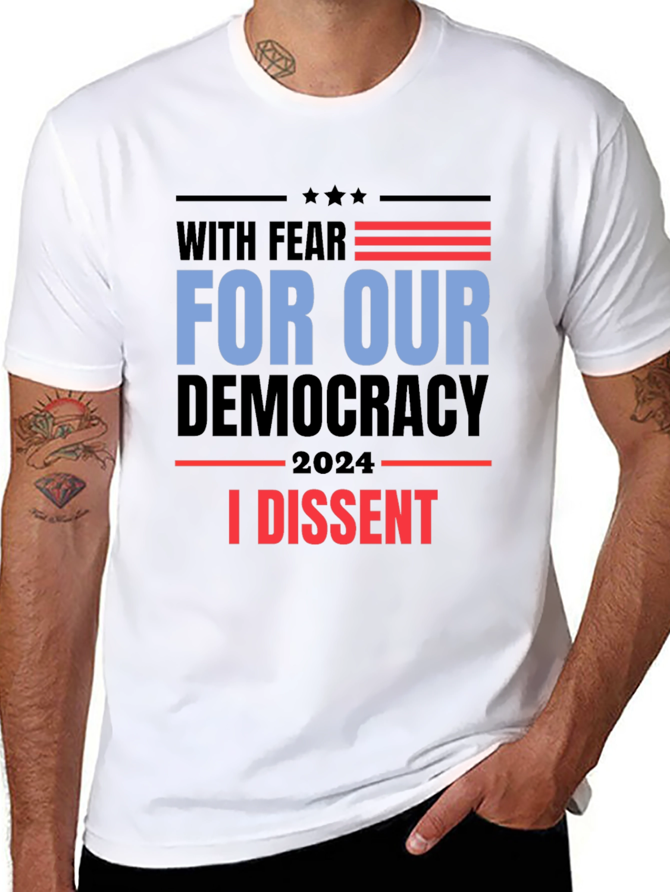 With Fear For Our Democracy T-Shirt