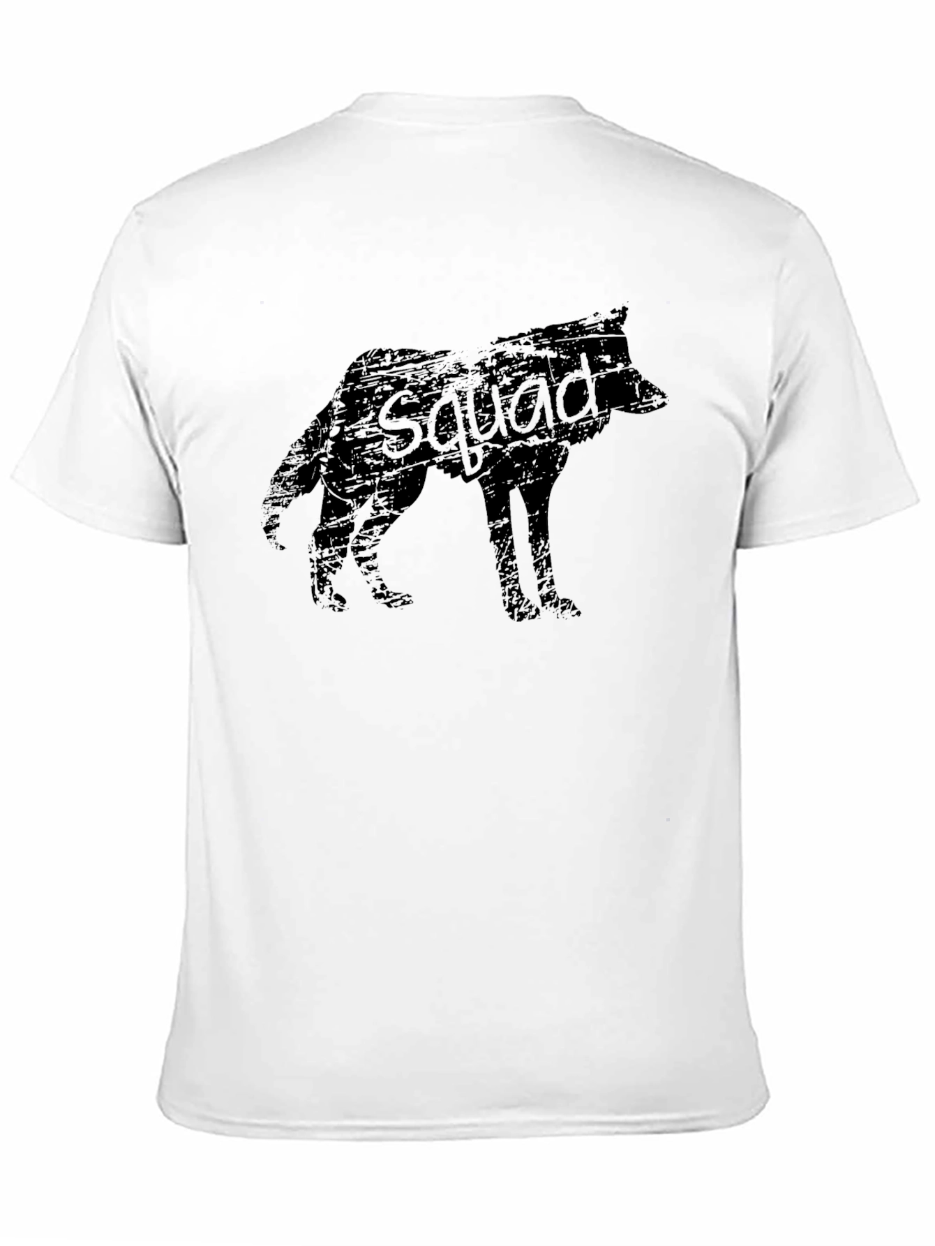 Wolf Squad Graphic Tee - Black Cotton T-Shirt