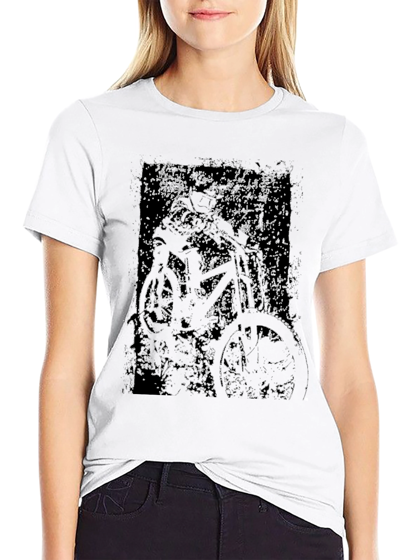 Abstract Bike Graphic Tee - Black