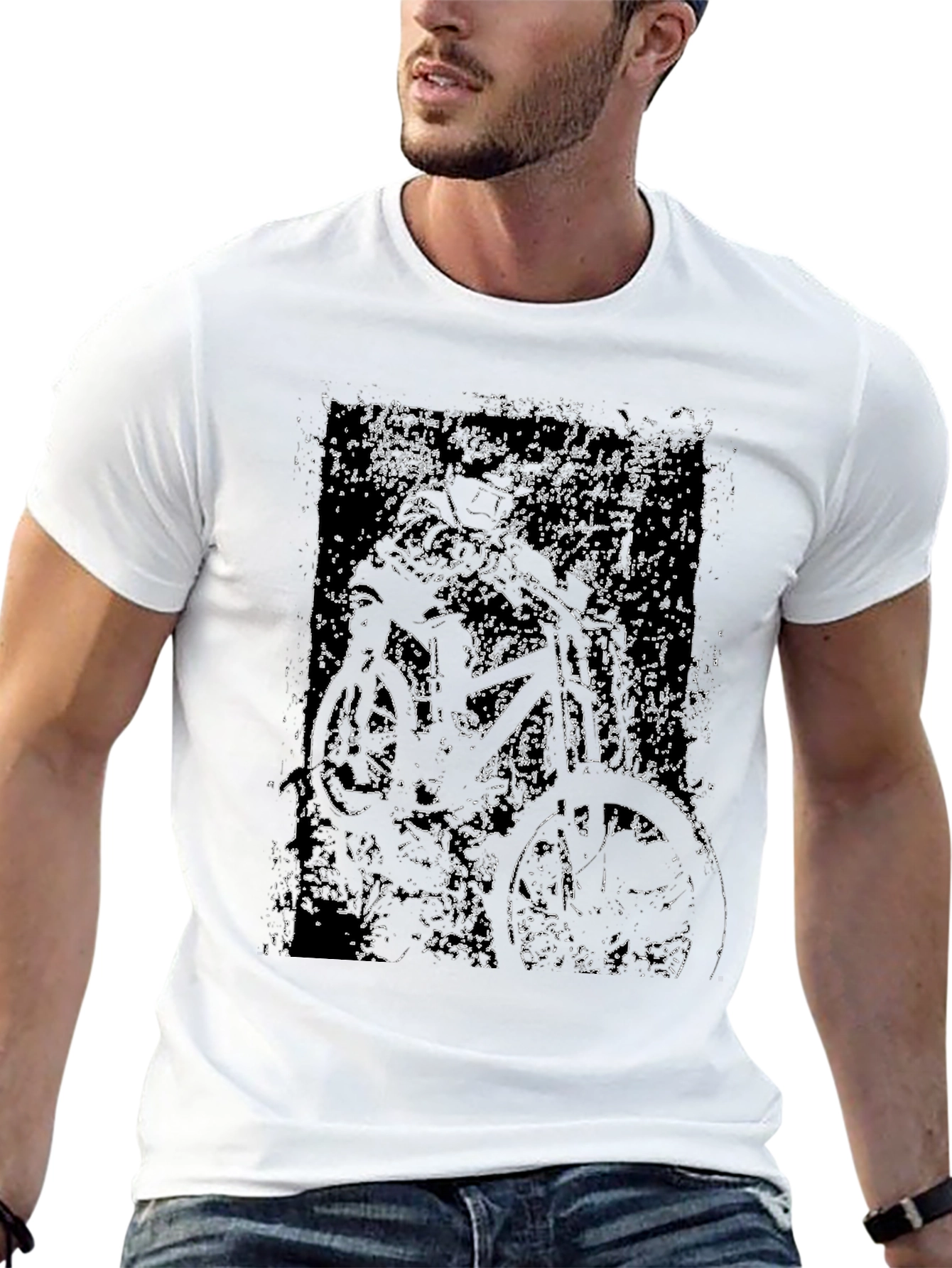 Abstract Bike Graphic Tee - Black