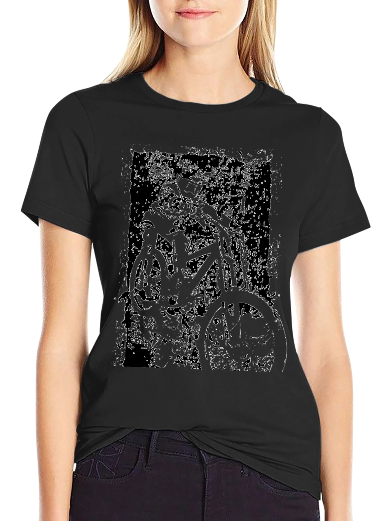 Abstract Bike Graphic Tee - Black