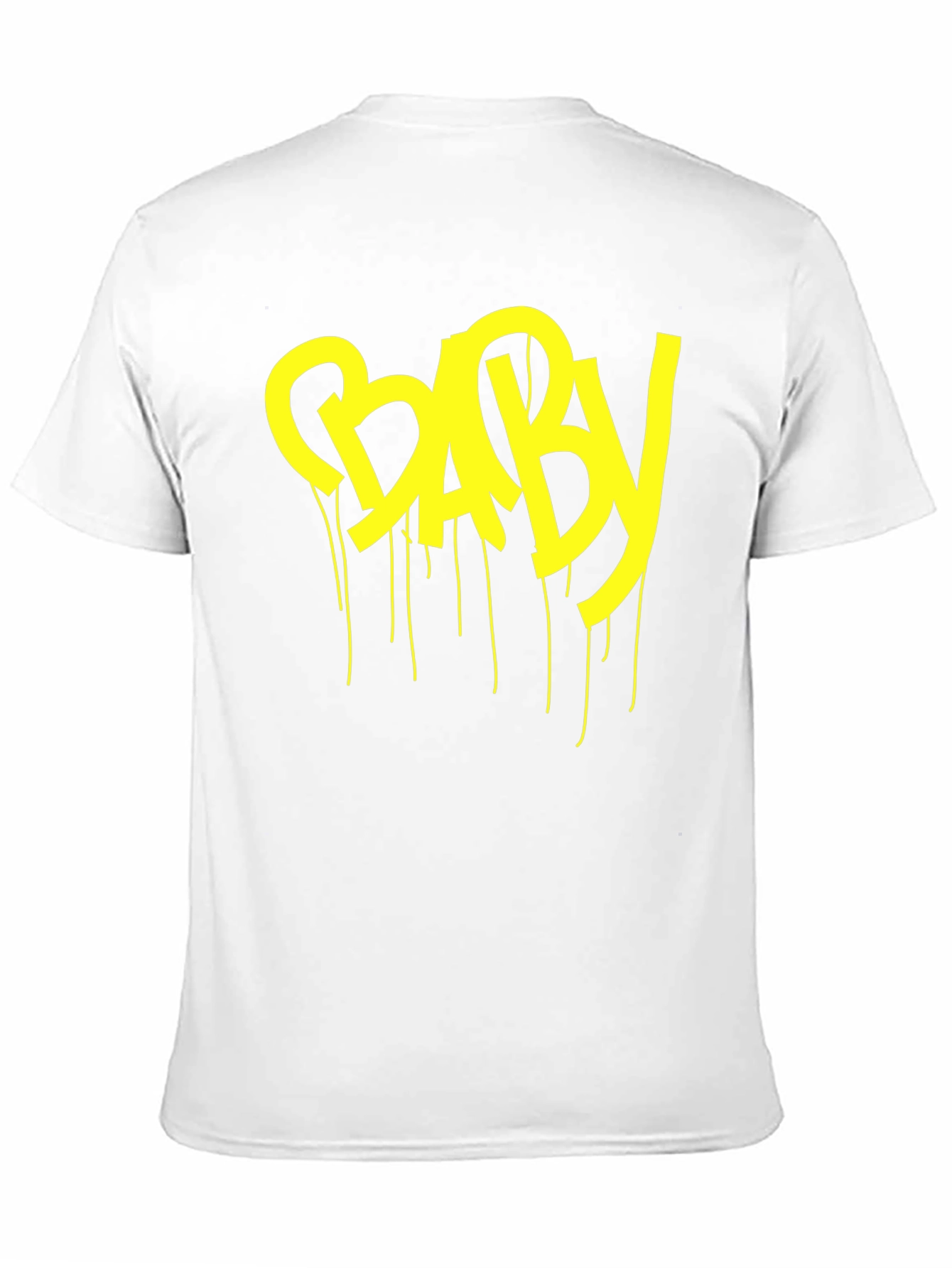 Yellow BABY Drip Graphic Black T-Shirt