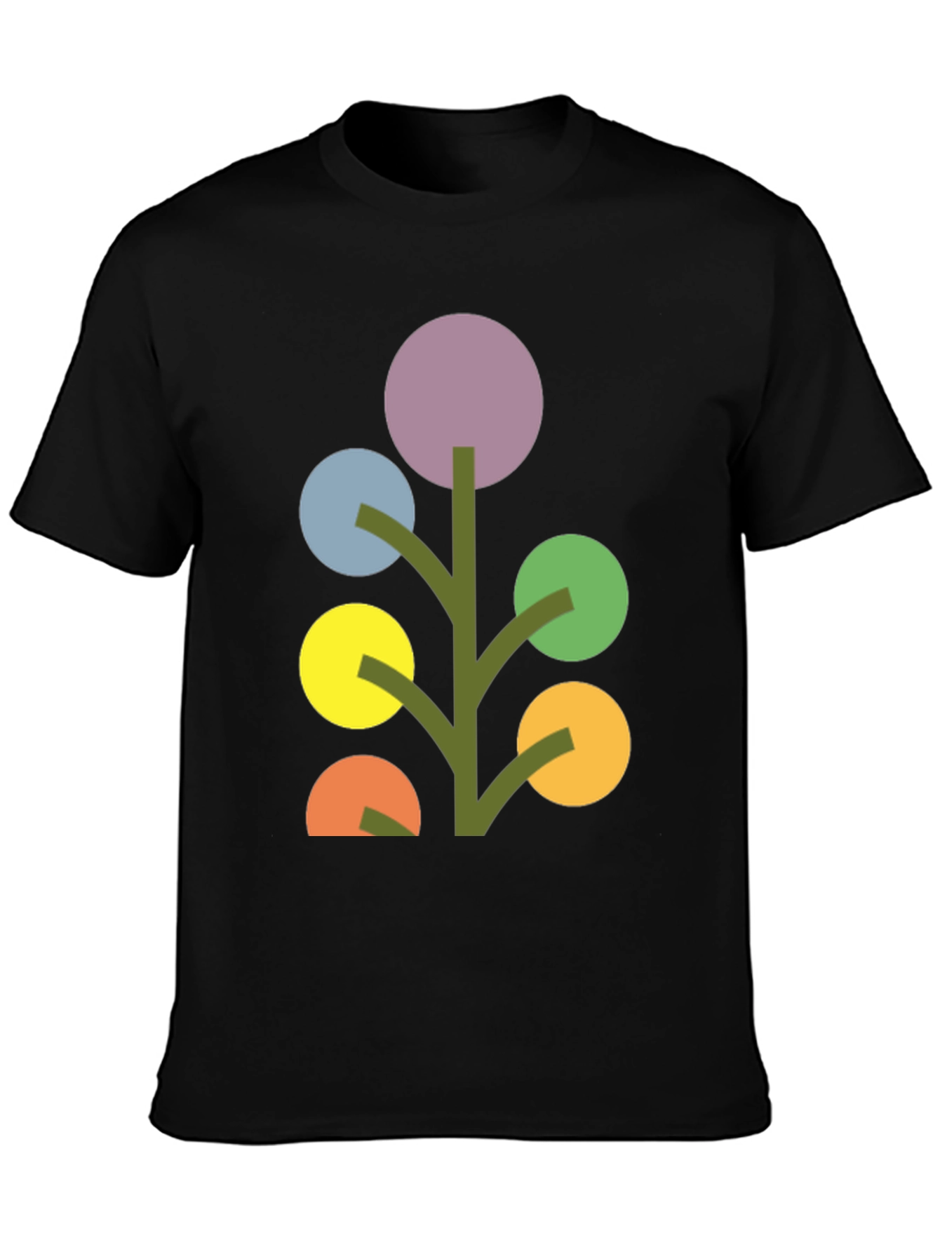 Abstract Geometric Tree Graphic Tee - Modern Art Shirt