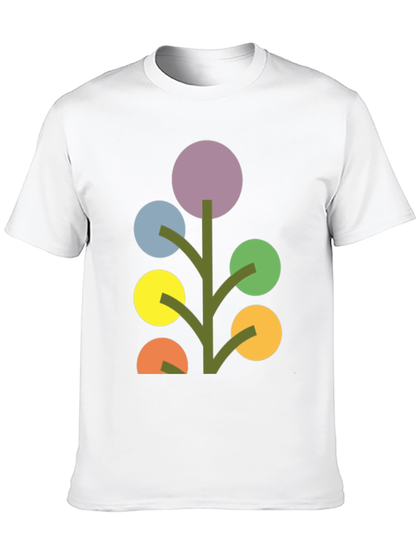 Abstract Geometric Tree Graphic Tee - Modern Art Shirt
