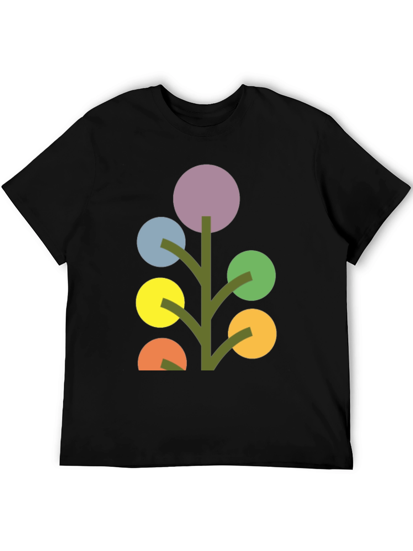 Abstract Geometric Tree Graphic Tee - Modern Art Shirt