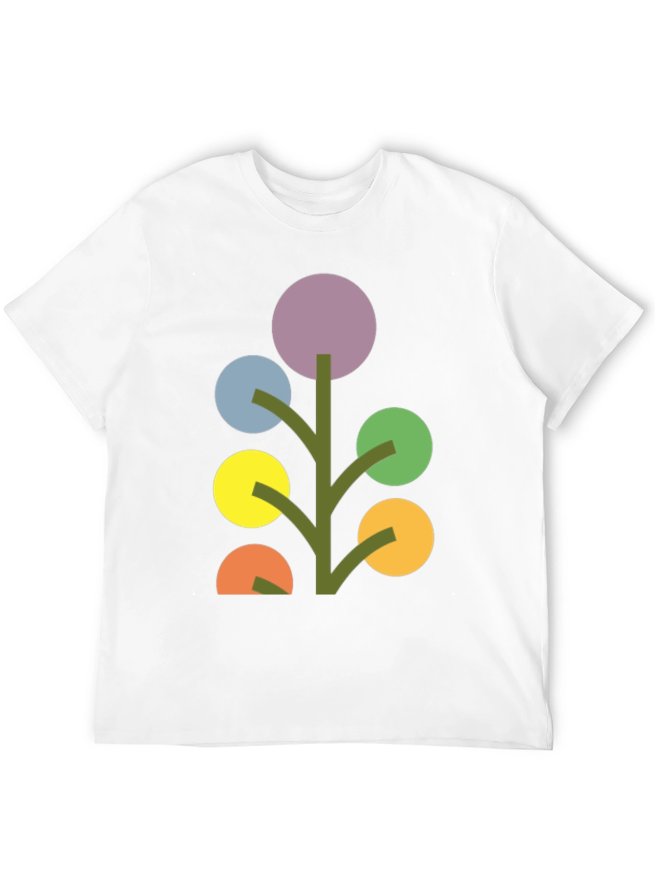 Abstract Geometric Tree Graphic Tee - Modern Art Shirt