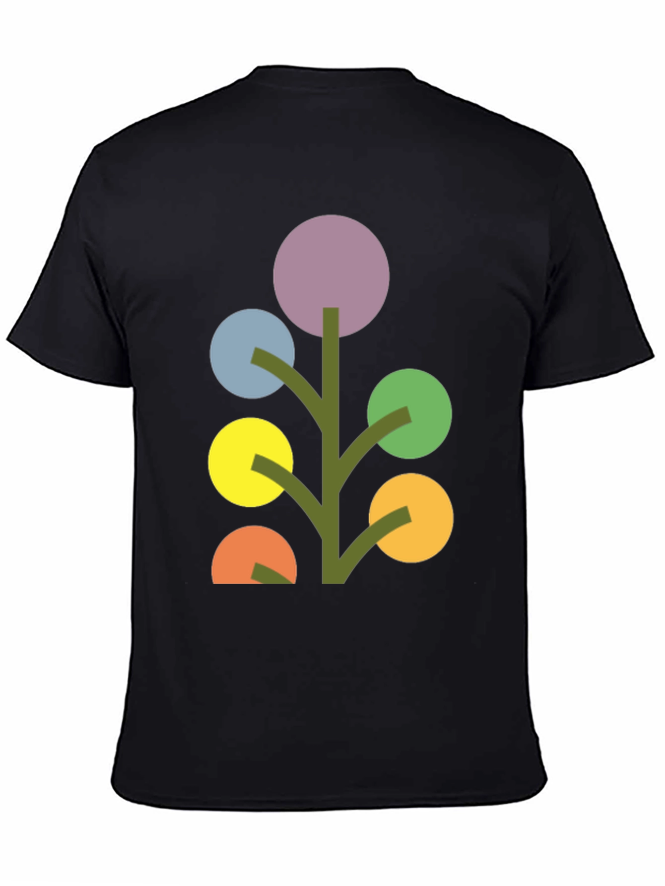 Abstract Geometric Tree Graphic Tee - Modern Art Shirt