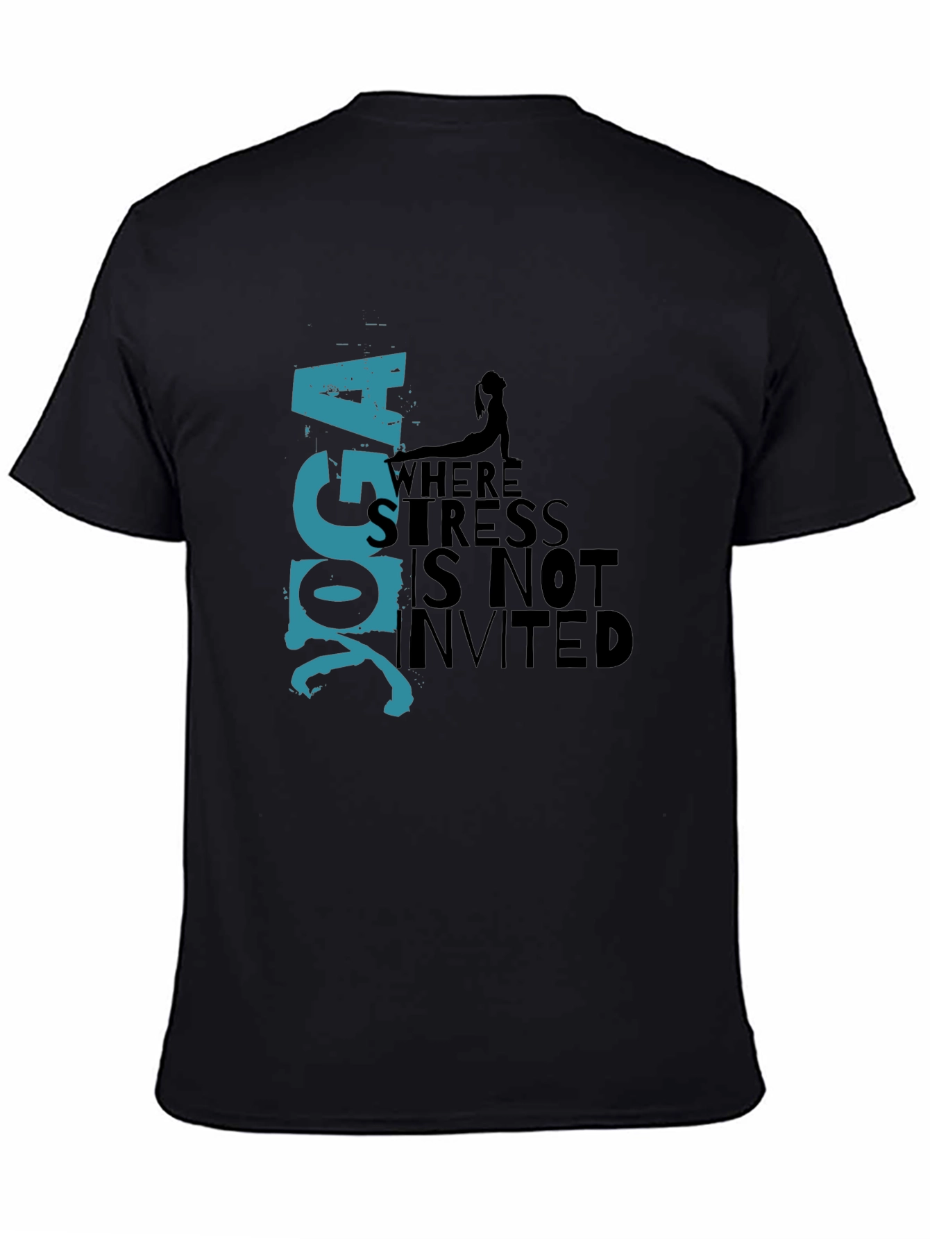 Yoga T-Shirt: Stress Not Invited Graphic Tee