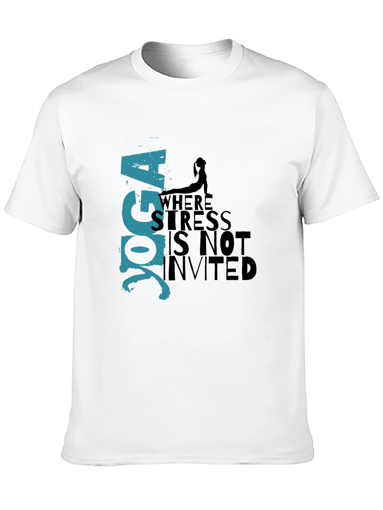 Yoga T-Shirt: Stress Not Invited Graphic Tee